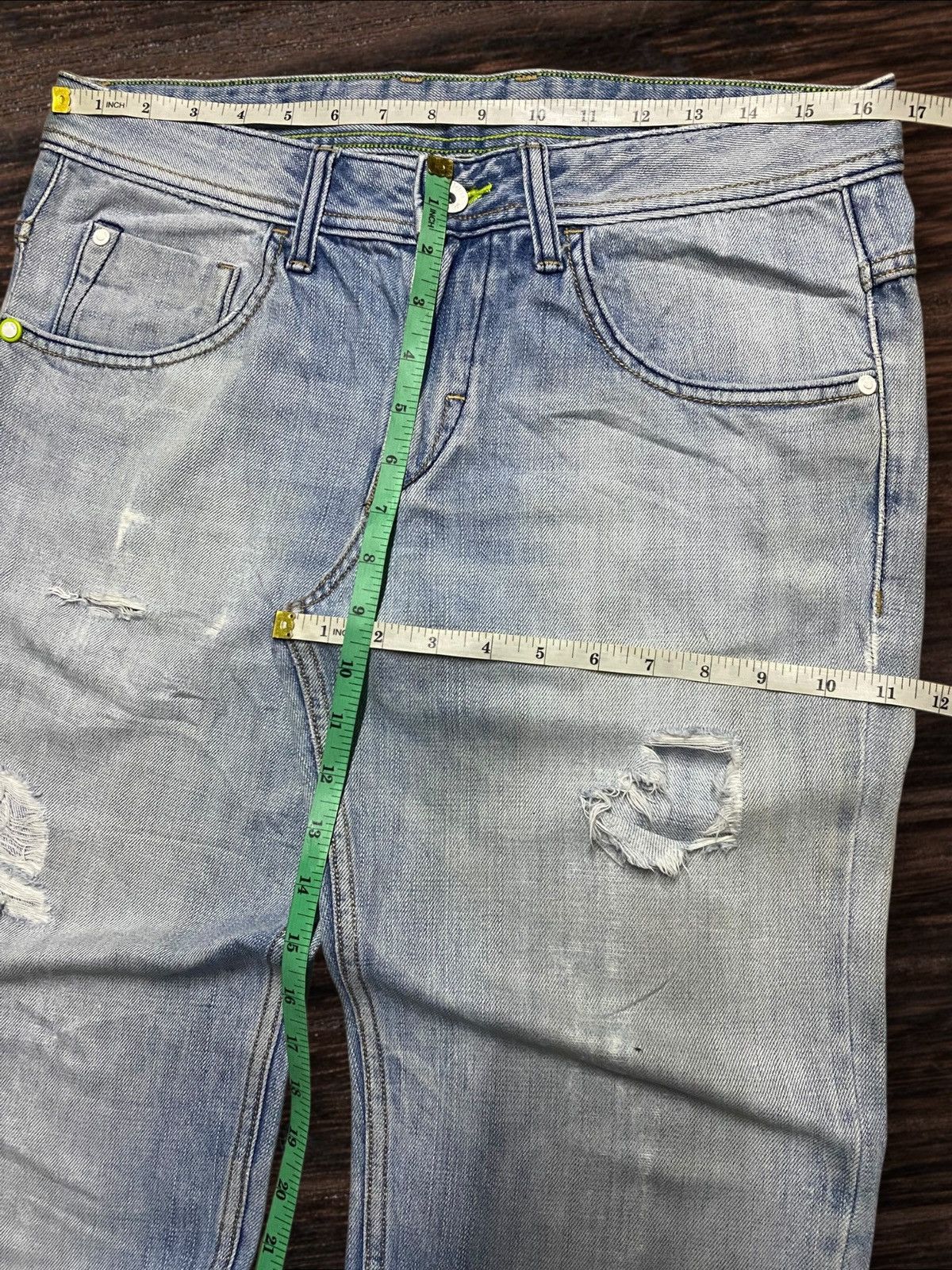 Adidas Vintage Adidas Light Wash Distressed Loose Jeans Size US 33 - 16 Thumbnail