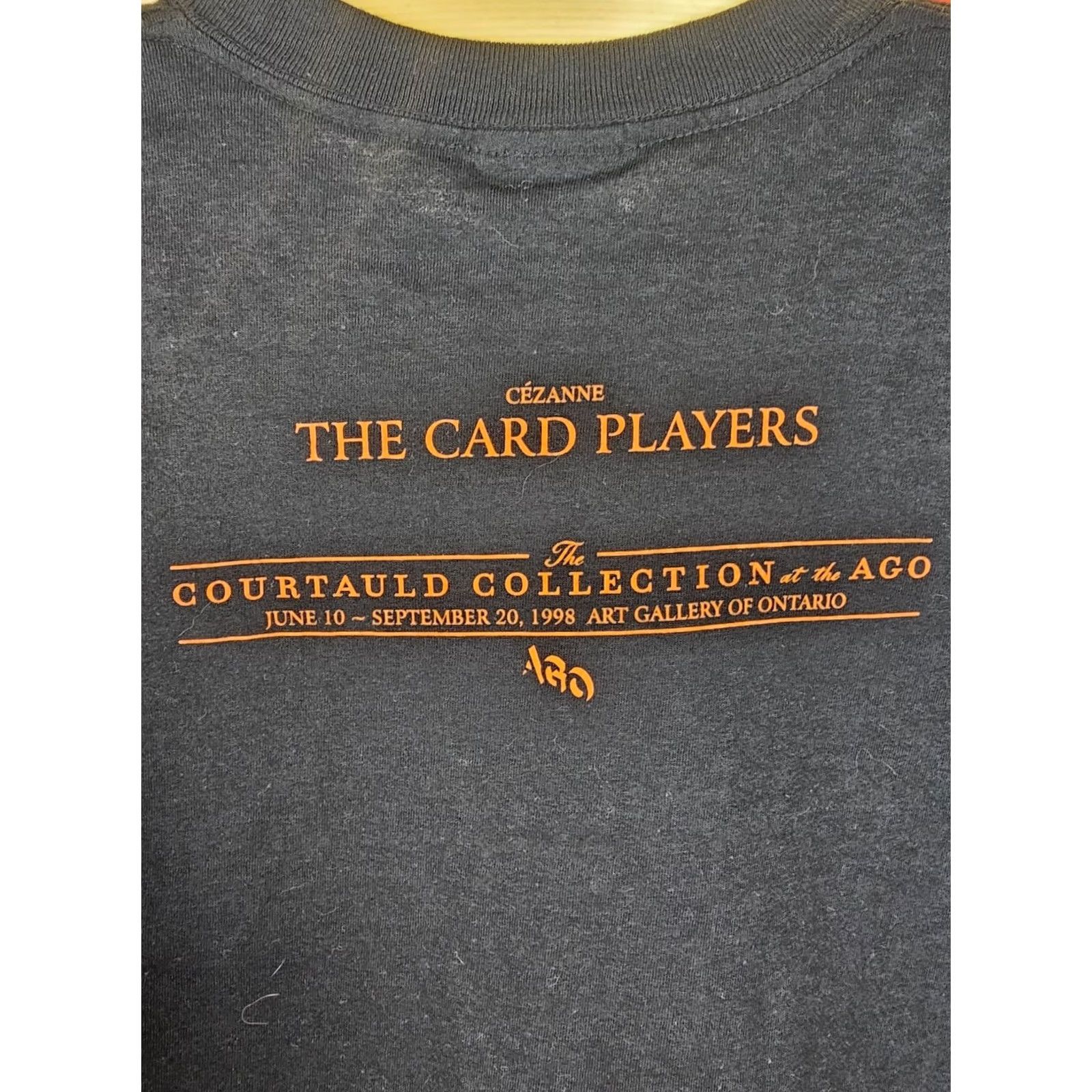 Tultex VINTAGE 98' PAUL CEZANNE THE CARD PLAYERS ARTS GALLERY OF TORONTO T-SHIRT SZ XL Black Mens Size US XL / EU 56 / 4 - 8 Thumbnail