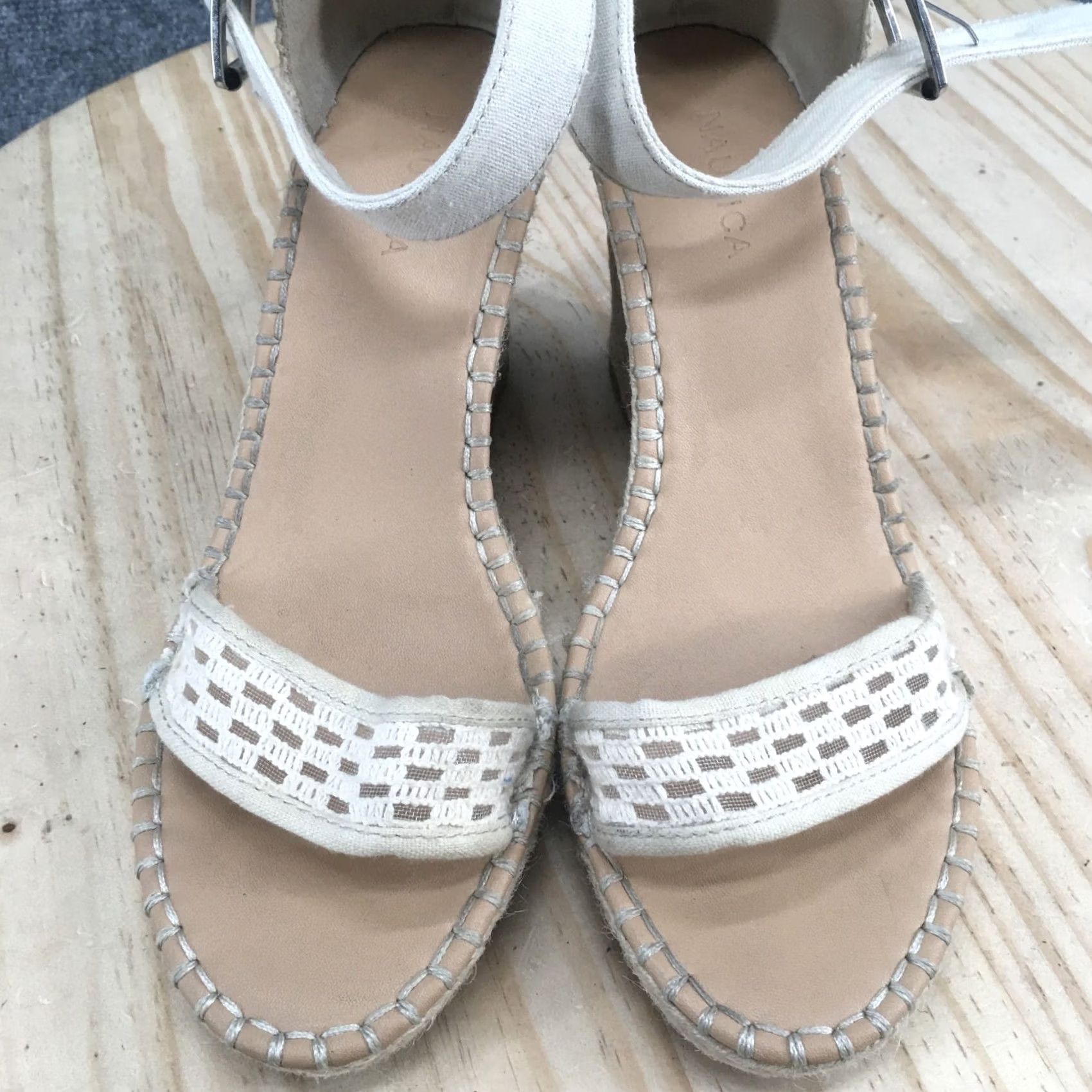 Nautica Nautica Sandals Womens 8.5 San Blas Espadrilles Cream Wedge Buckle Casual Size US 9 / IT 39 - 6 Thumbnail