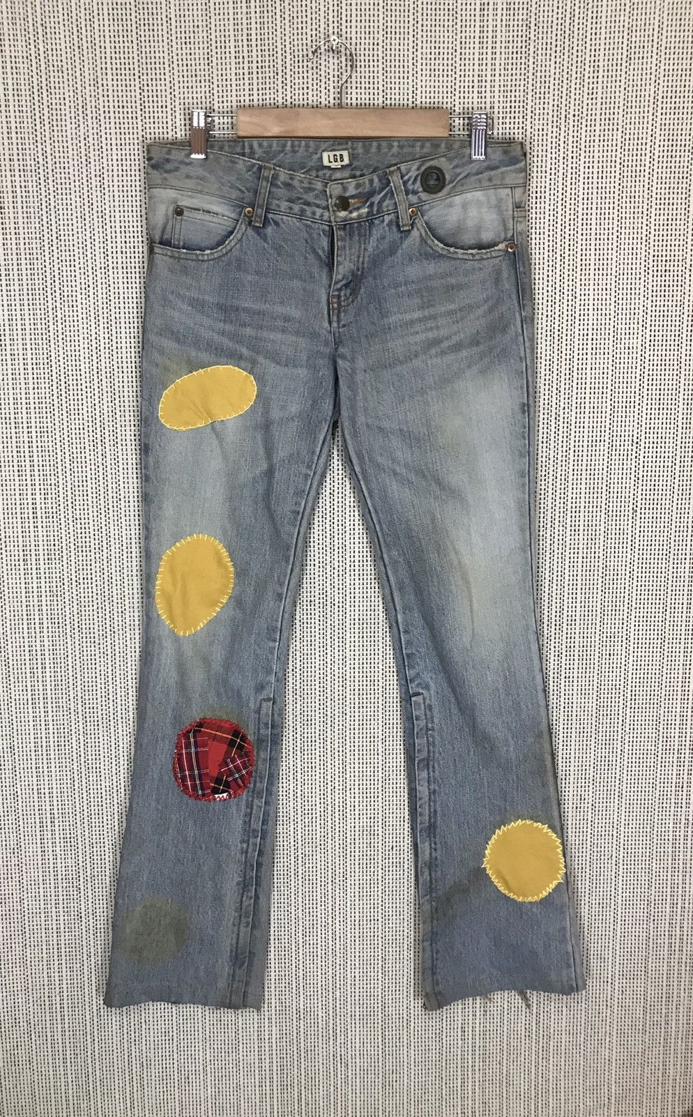 Le Grande Bleu (L.G.B.) 🔥GRAILS🔥OG LGB DENIM PATCHWORK CUSTOM VERY RARE Size US 32 / EU 48 - 2 Thumbnail