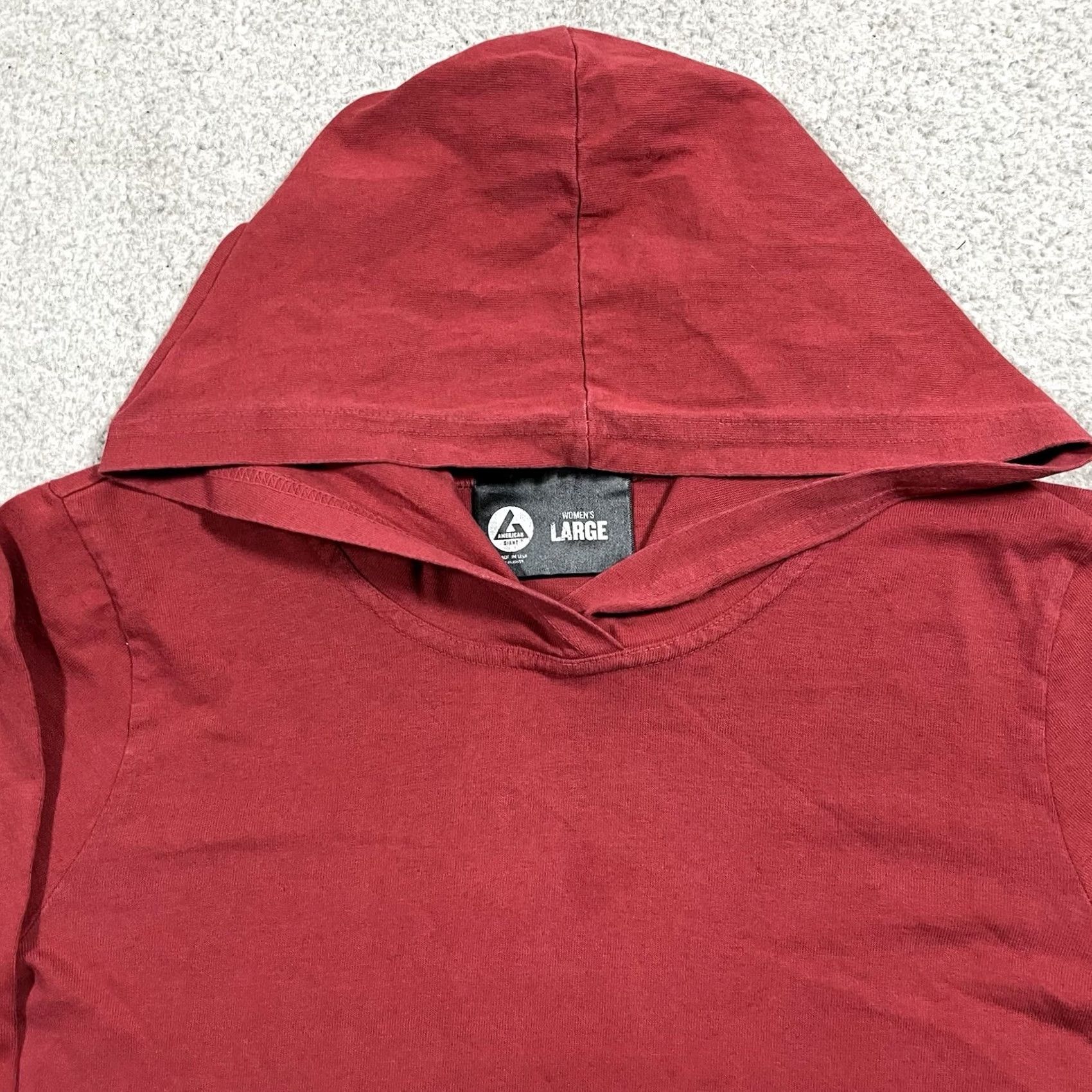 Vintage American Giant Womens L Red Hoodie Sweatshirt Cotton USA Outdoor Pullover Size L / US 10 / IT 46 - 7 Thumbnail