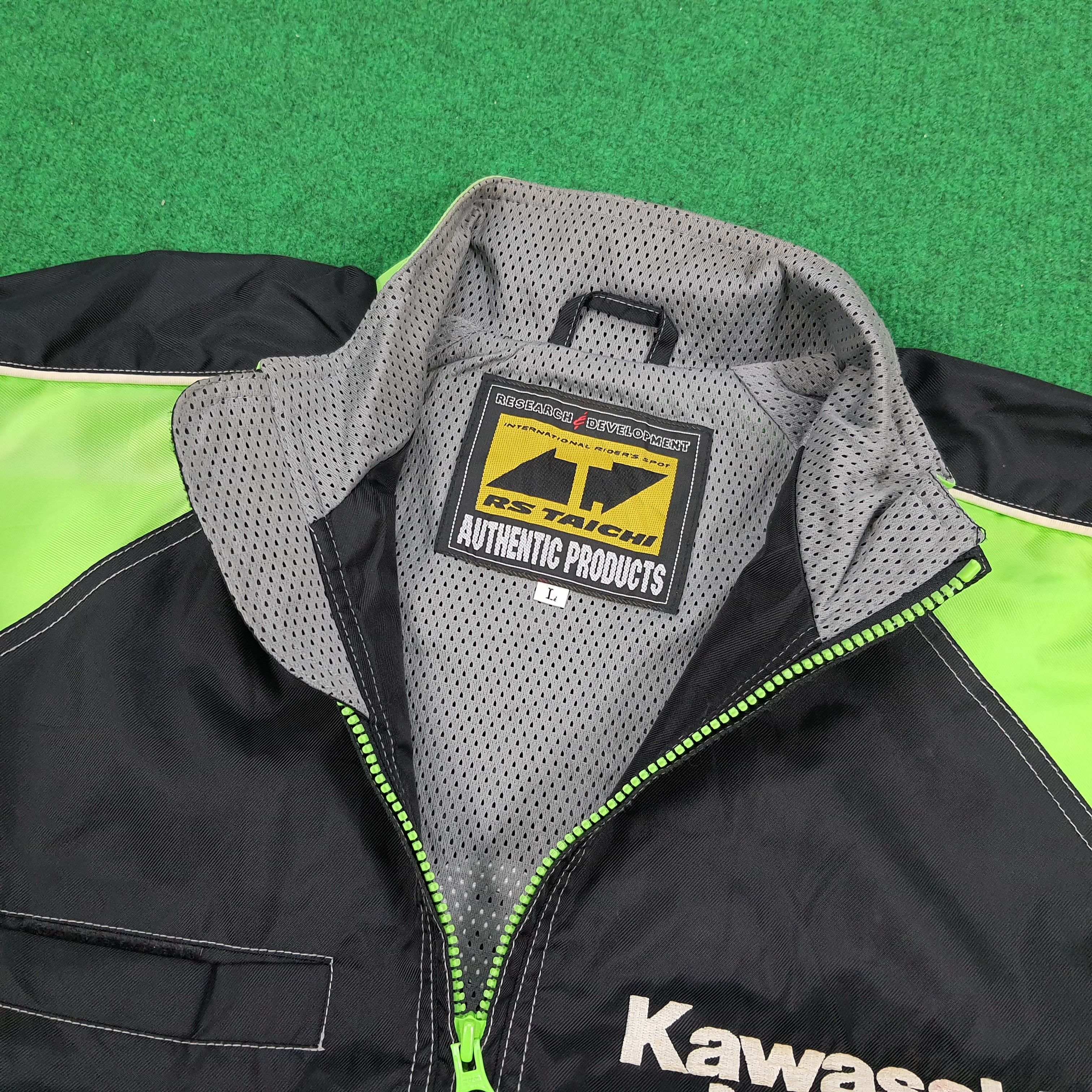Japanese Brand × Vintage Vintage Kawasaki Racing Team Biker Jacket Size US L / EU 52-54 / 3 - 6 Thumbnail