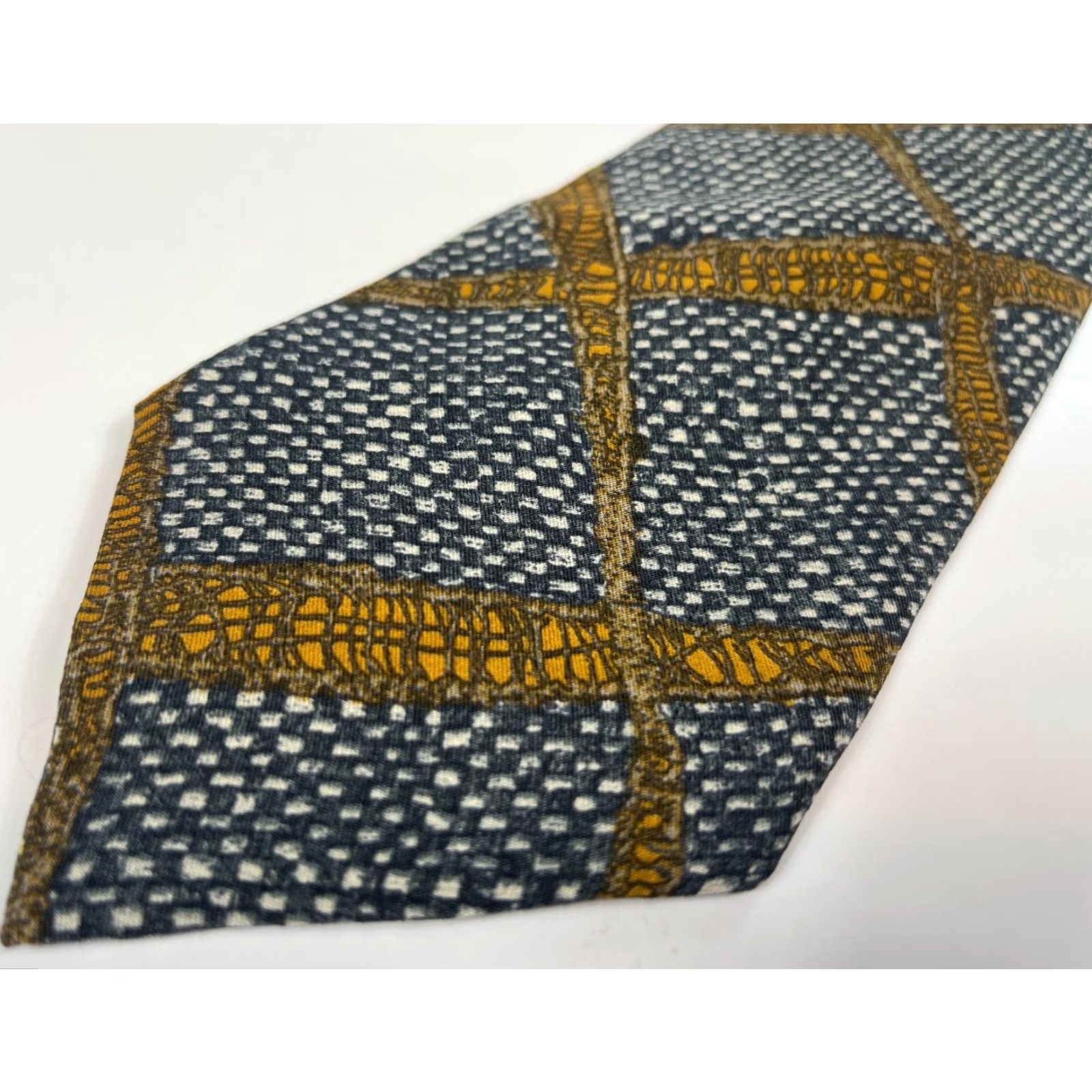 Ermenegildo Zegna Ermenegildo Zegna Silk Tie Geometric Made in Italy Mens Tie, Multicolor, 58.25" Length, 4" Width, Classic Length, 100% Silk Size ONE SIZE - 5 Thumbnail