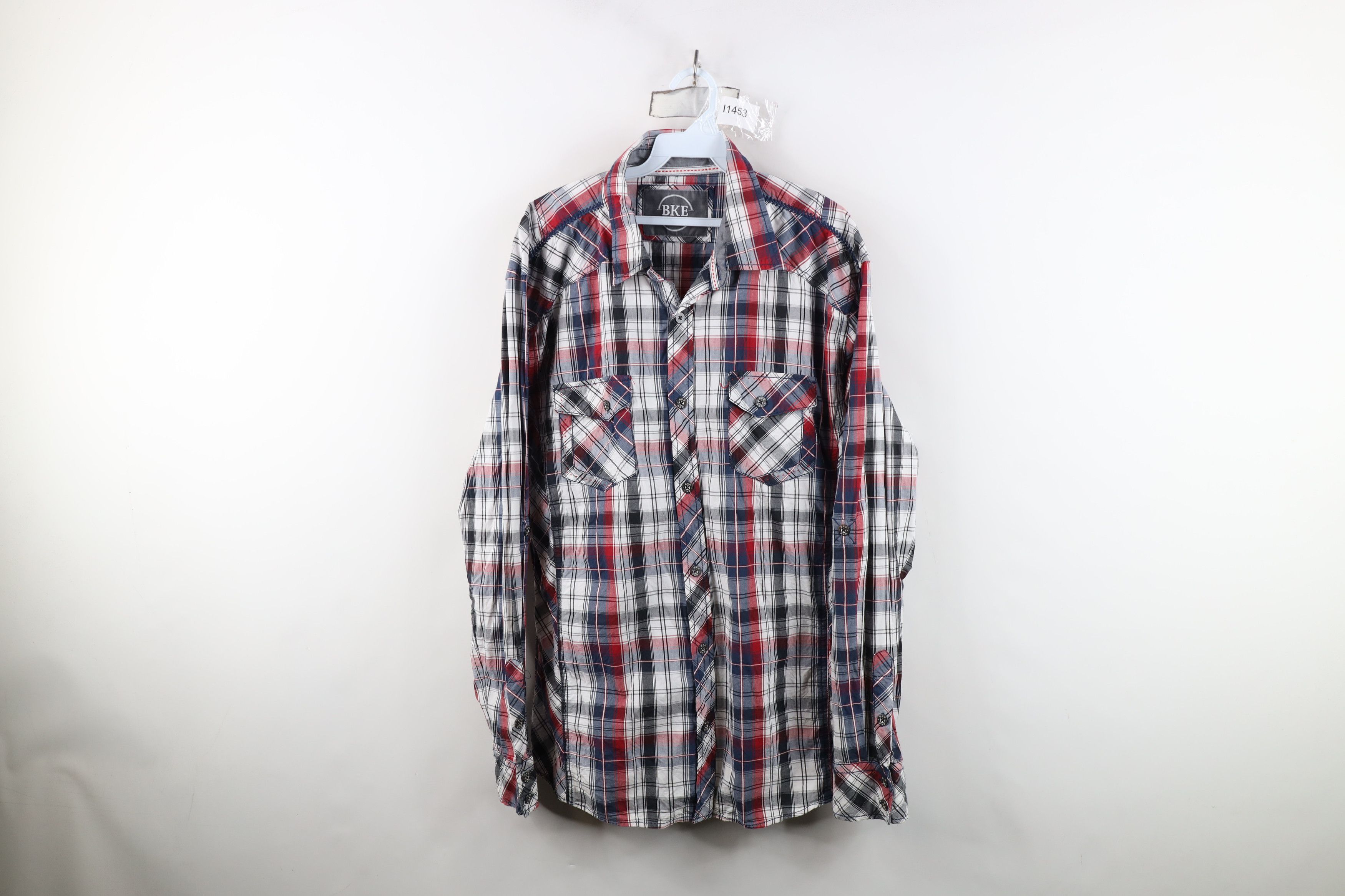 Vintage Buckle BKE Thick Stitch Collared Button Shirt Plaid Cotton Size US XL / EU 56 / 4 - 1 Thumbnail