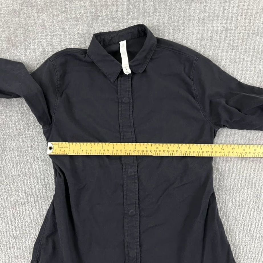 Lululemon LULULEMON Shirt Womens Size 4 Faded Black Snap Up Long Sleeve Career Office Top Size S / US 4 / IT 40 - 6 Thumbnail