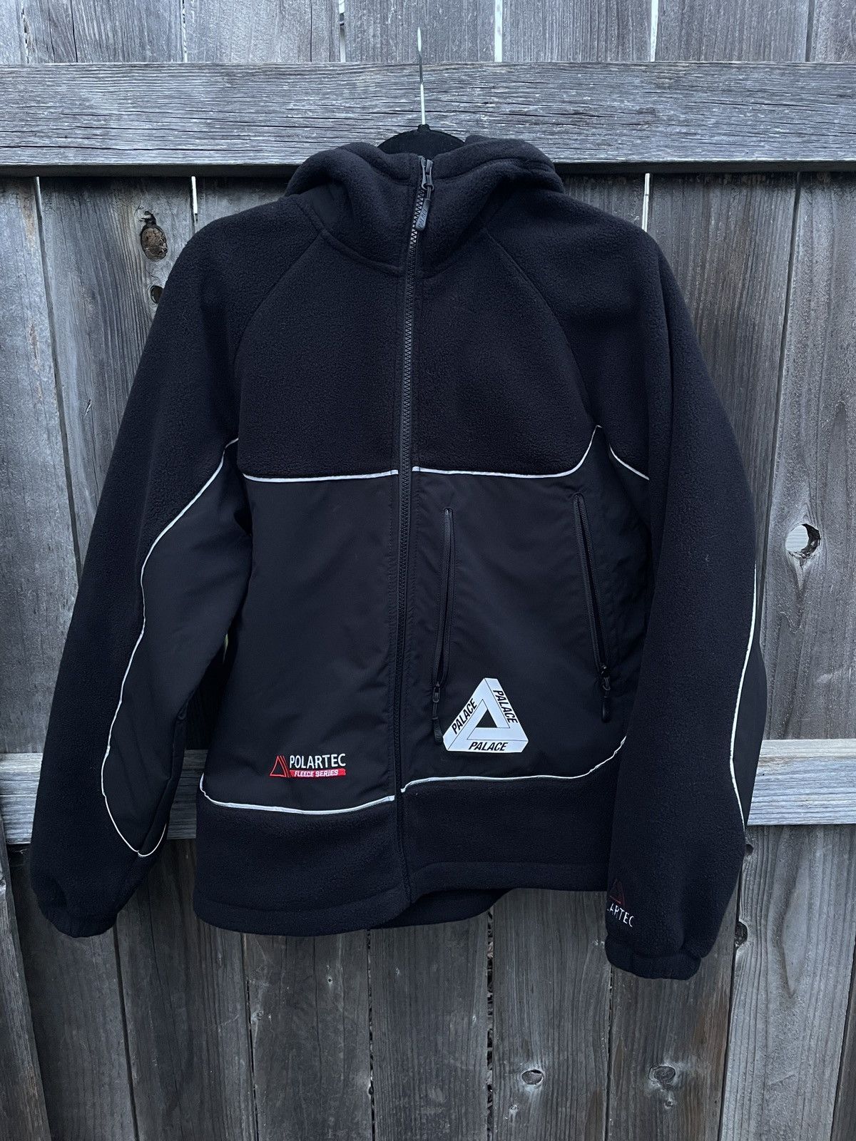 image of Palace 3M Polartec Hooded Jacket - Black, Men's (Size Small)