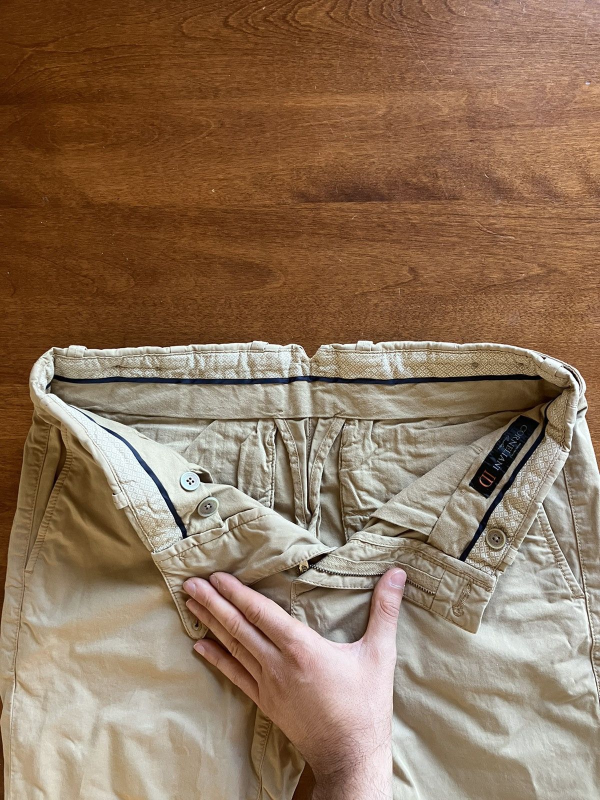 Corneliani Corneliani Cotton Khaki Pants Size US 32 / EU 48 - 5 Thumbnail