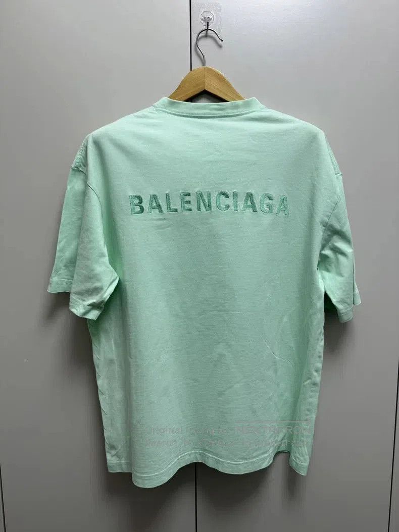 Balenciaga Balenciaga Mint Green Embroidered Tee. Size US S / EU 44-46 / 1 - 2 Thumbnail