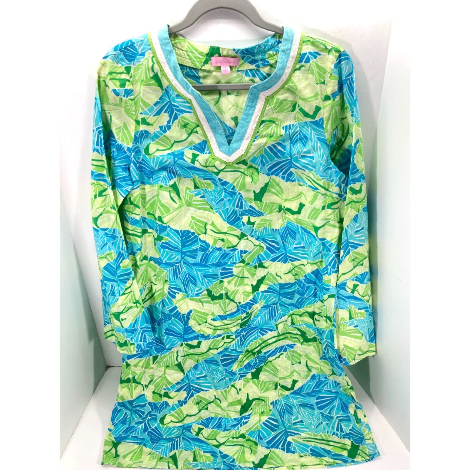 Lilly Pulitzer Lilly Pulitzer Tunic Shift Dress Small Multicolor Crocodile 3/4 Sleeve Preppy Size S / US 4 / IT 40 - 5 Thumbnail