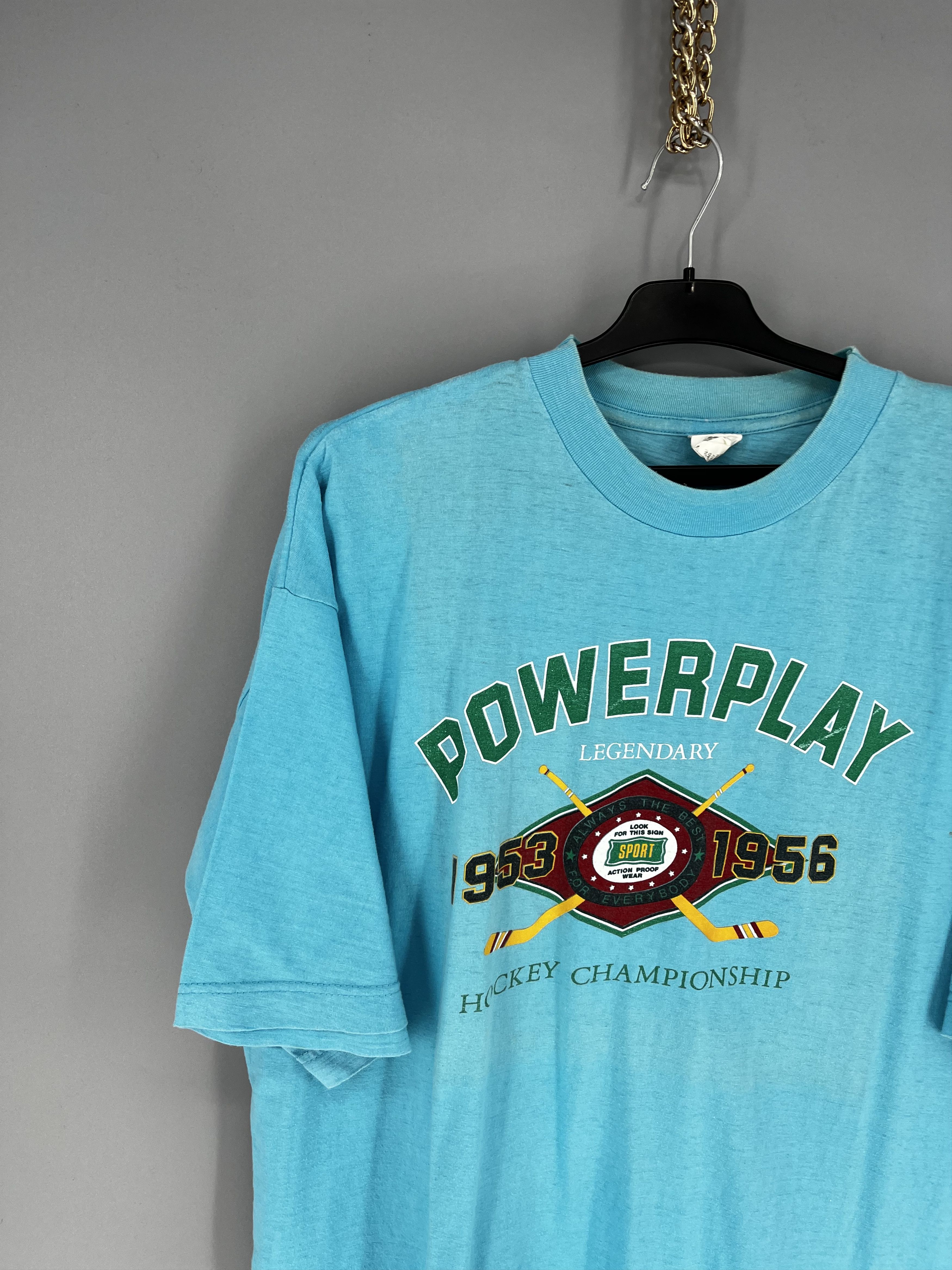 NHL VTG 90s POWERPLAY LEGENDARY 1953 1956 HOCKEY CHAMPIONSHIP Size US XL / EU 56 / 4 - 4 Thumbnail