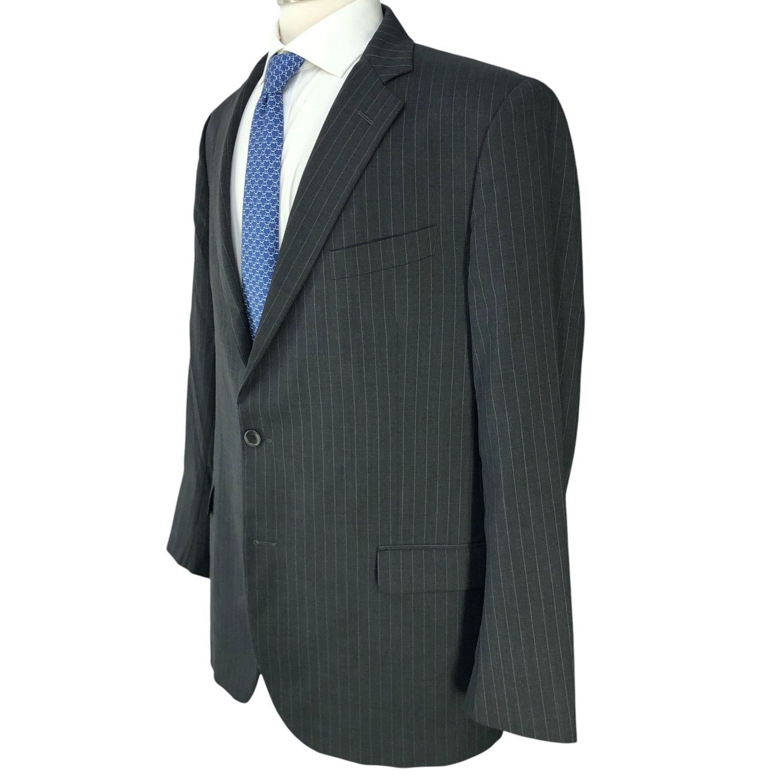 Brooks Brothers Brooks Brothers 1818 Sz 46L Suit Drop 5 Pinstripe *TINY FLAW Size 46L - 6 Thumbnail