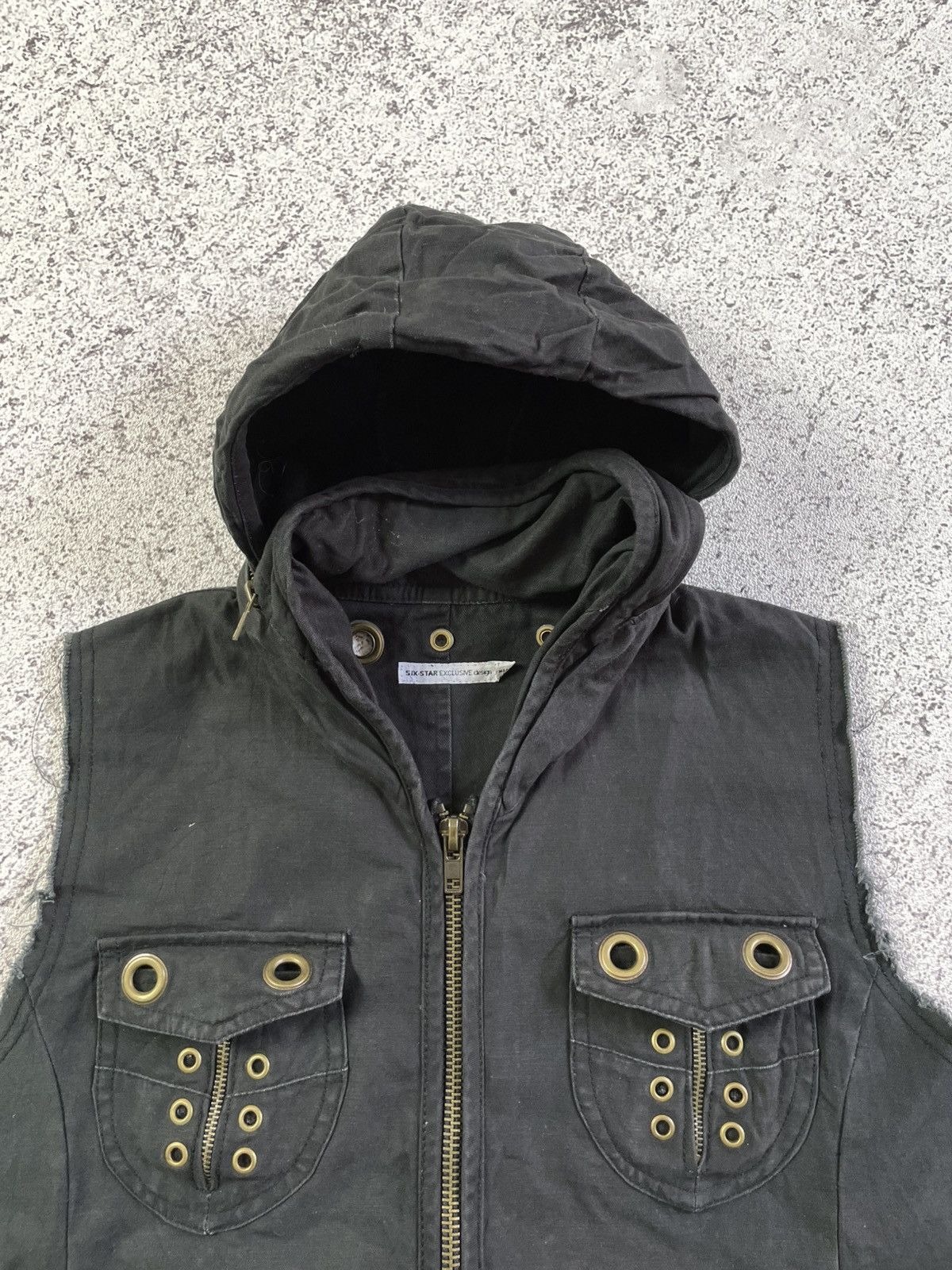 Vintage 2000s Six Star - Punk Grunge Visual Kei Studded bono Vest Size US M / EU 48-50 / 2 - 4 Thumbnail