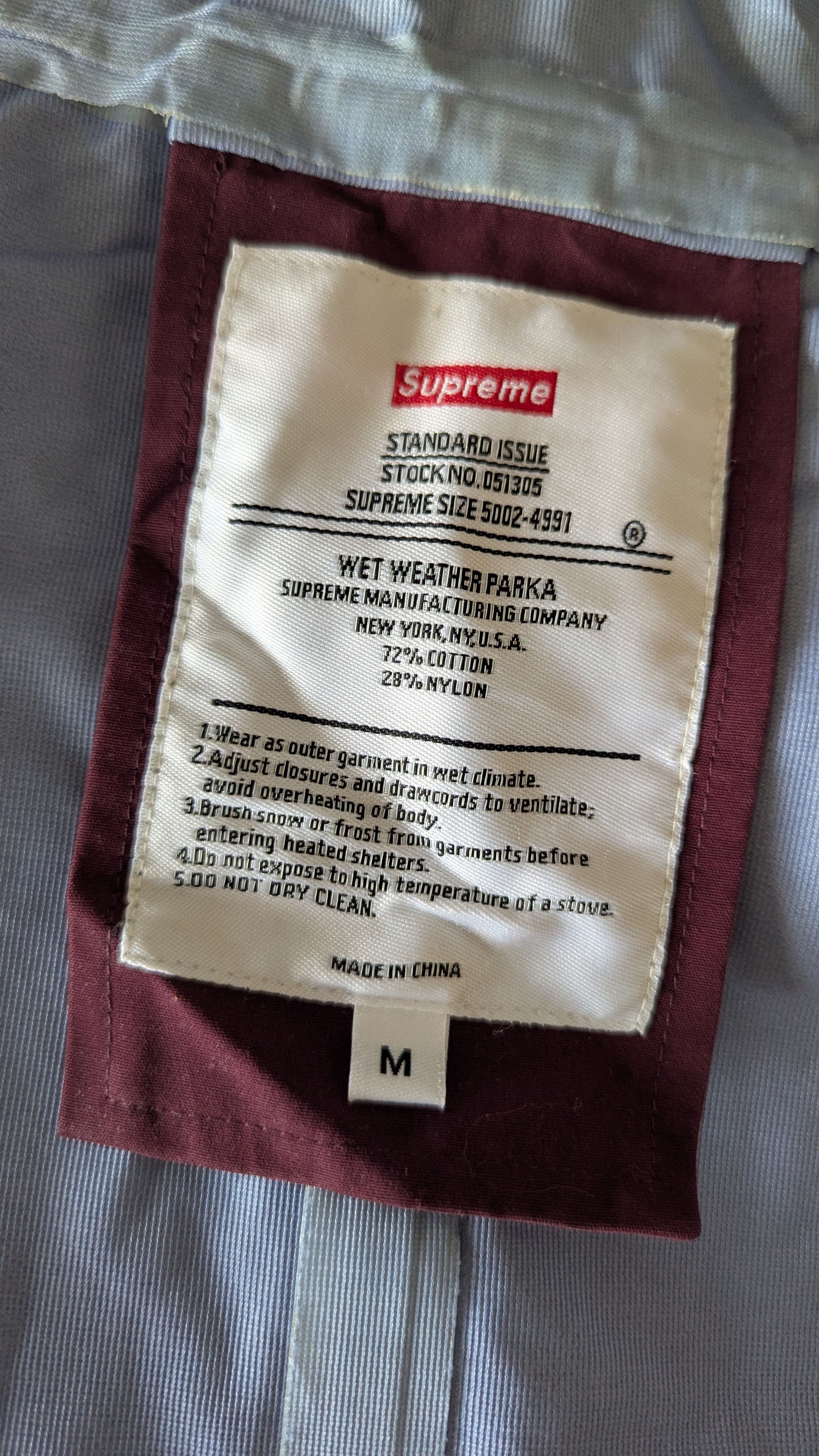 Supreme Wet Weather Parka Size US M / EU 48-50 / 2 - 8 Thumbnail