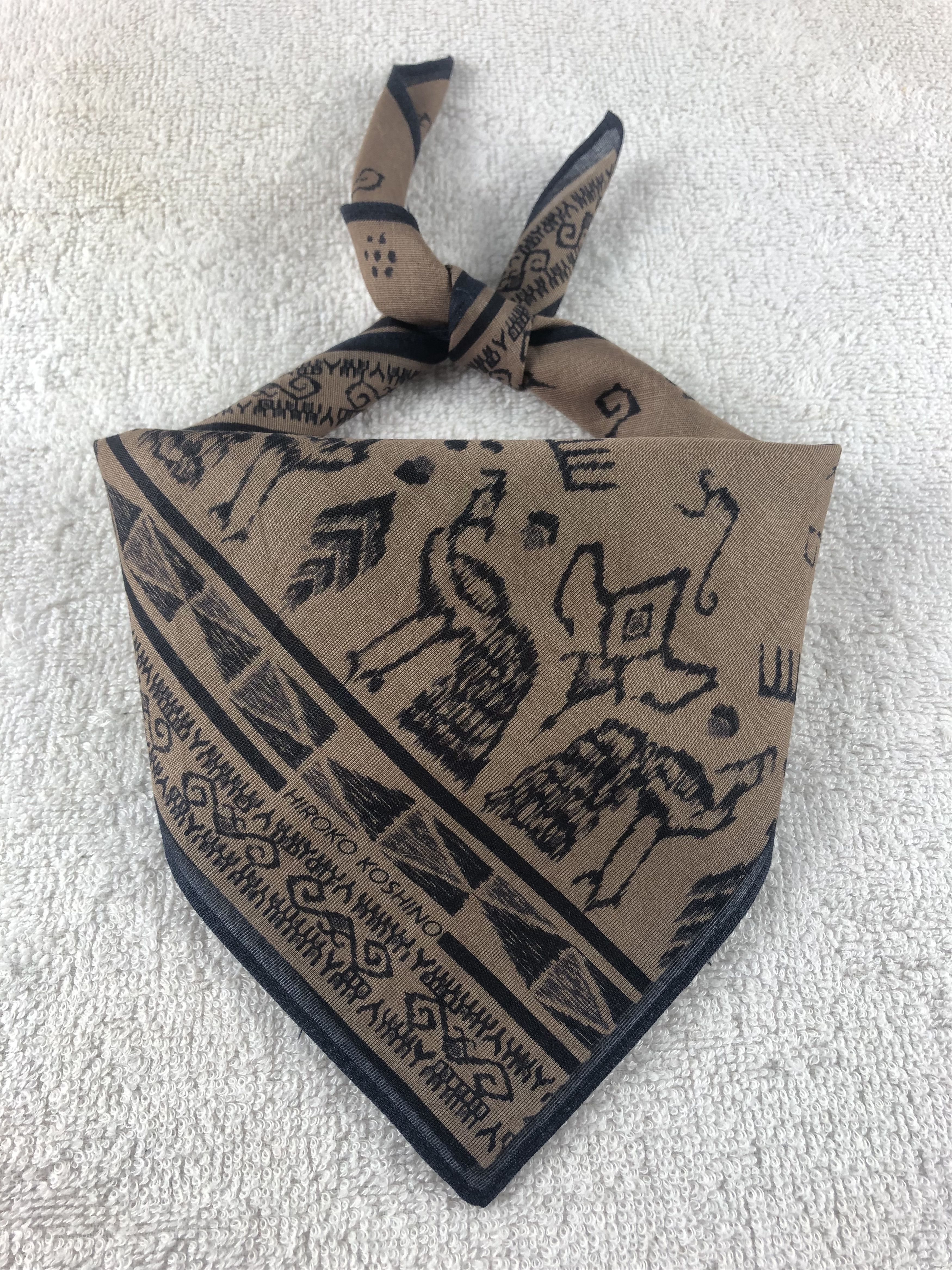Hiroko Koshino Homme × Japanese Brand × Vintage Hiroko Koshino Handkerchief / Bandana / Neckerchief Size ONE SIZE - 1 Thumbnail
