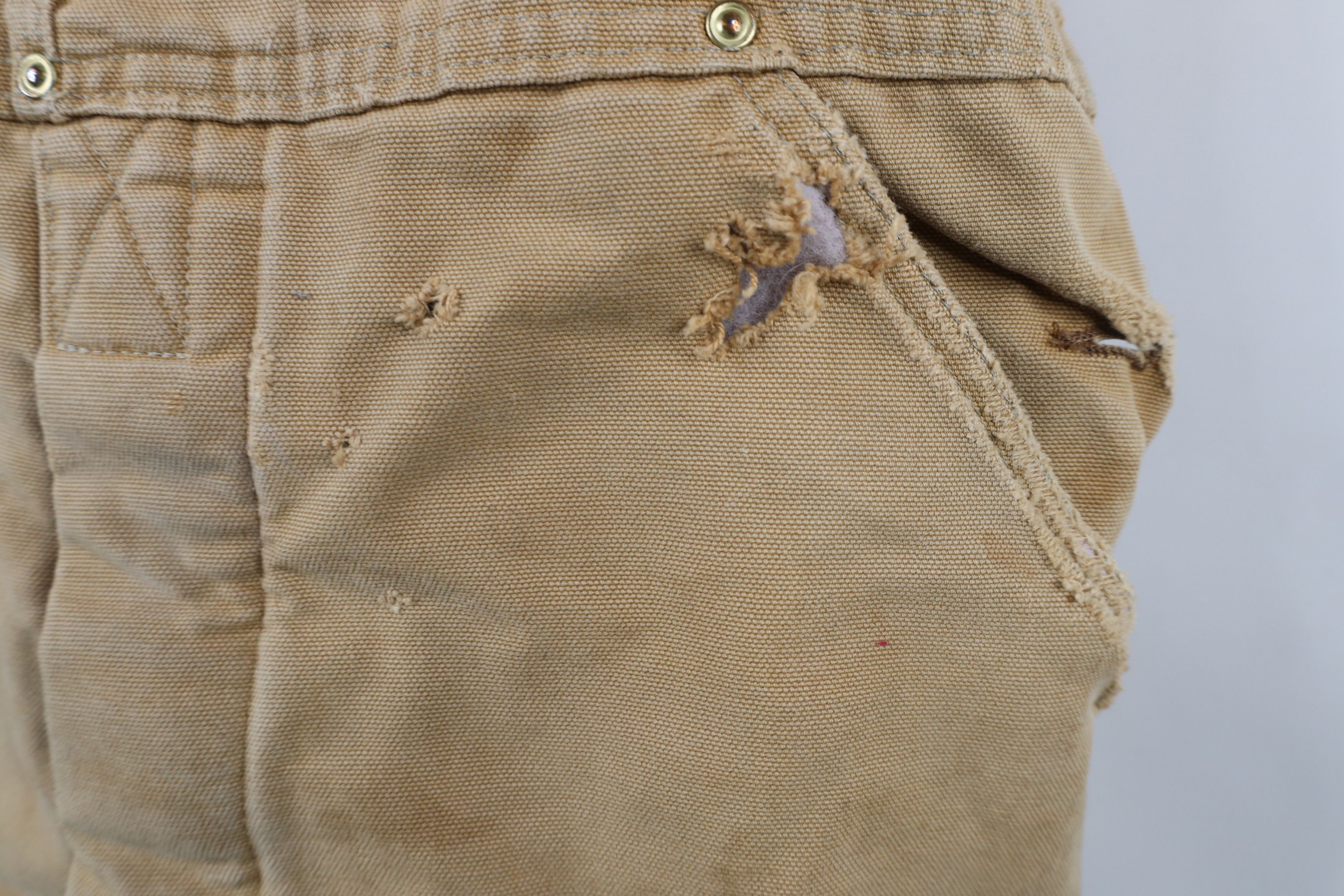 Carhartt × Vintage Vintage 90s Carhartt Thrashed Quilted Double Knee Overalls Size US 36 / EU 52 - 7 Thumbnail