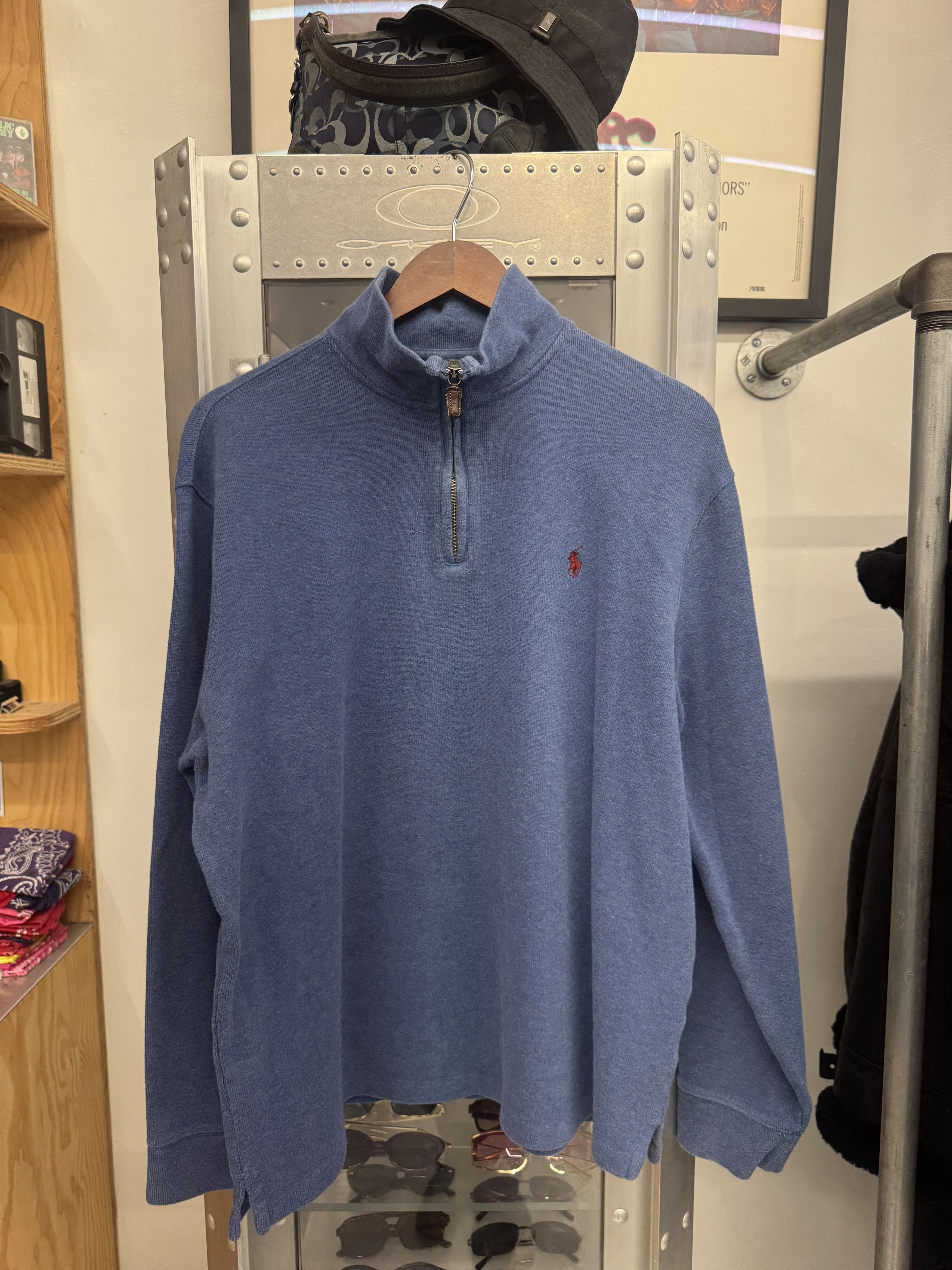 Polo Ralph Lauren Vintage RL Quarter Zip Size US XL / EU 56 / 4 - 1 Thumbnail