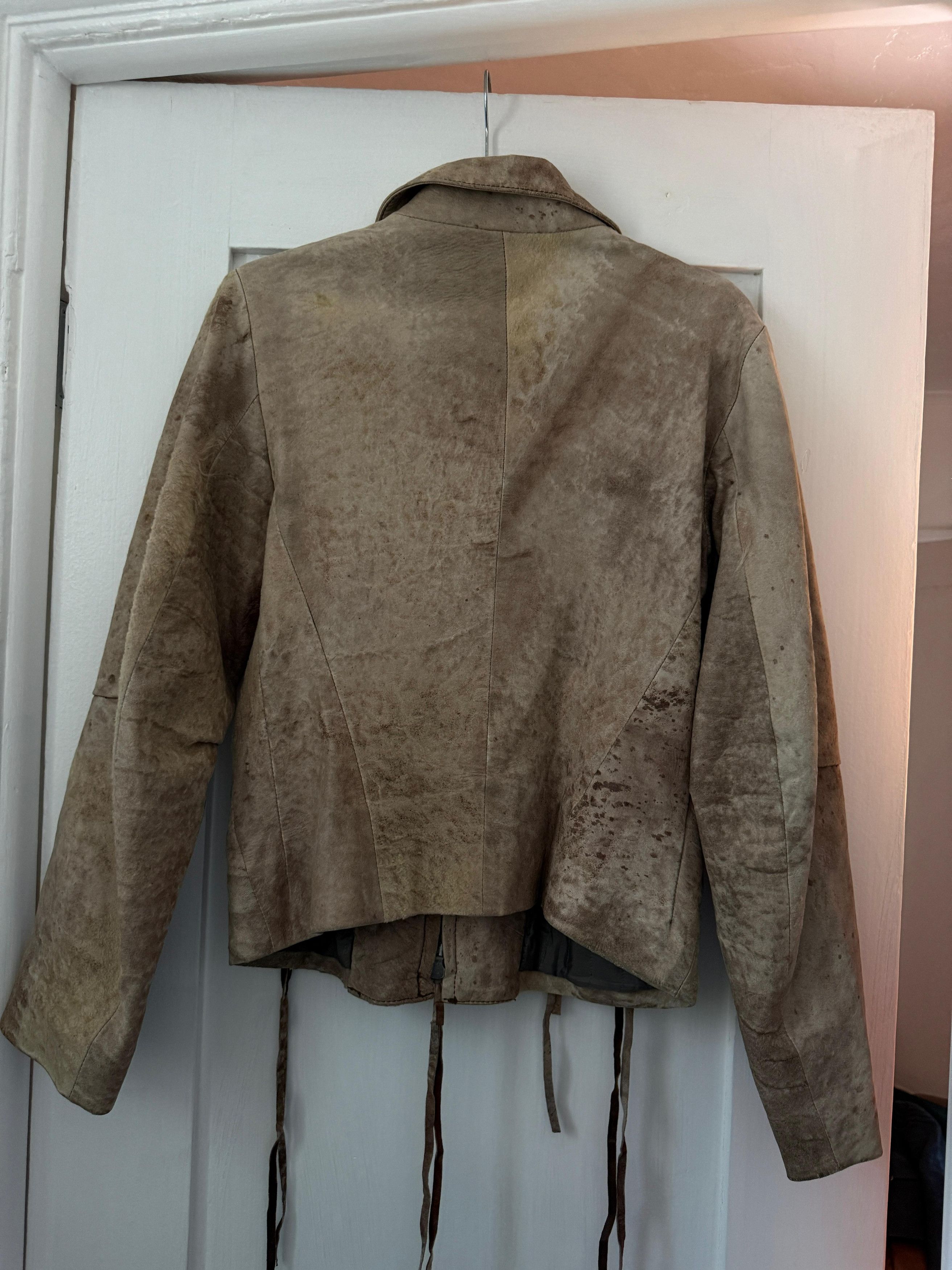 Ann Demeulemeester Ann Demeulemeester FW02 Leather Rider Jacket W Front Staps Size US XXS / EU 40 - 2 Thumbnail