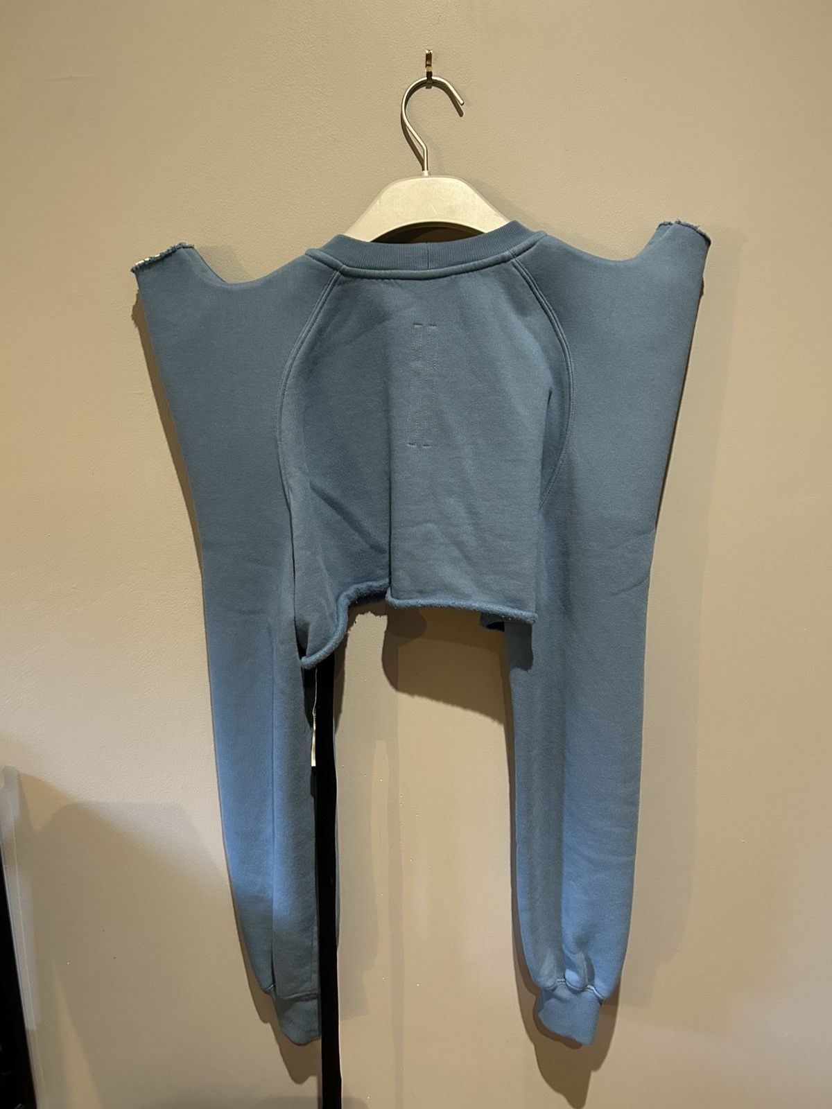 Rick Owens RICK OWENS CROPPED TECSWEAT IN TOOTHPASTE Size US L / EU 52-54 / 3 - 3 Thumbnail
