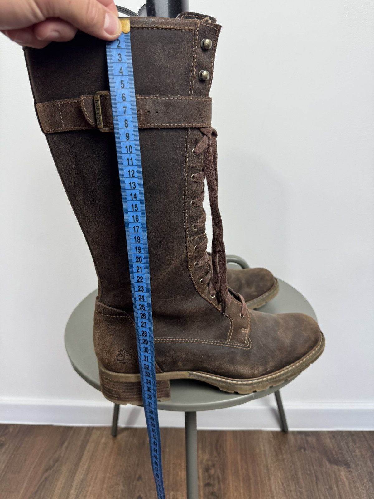 Timberland Timberland Tall Leather Biker Combat Boots Lace Up US10 Size US 10 / IT 40 - 10 Thumbnail