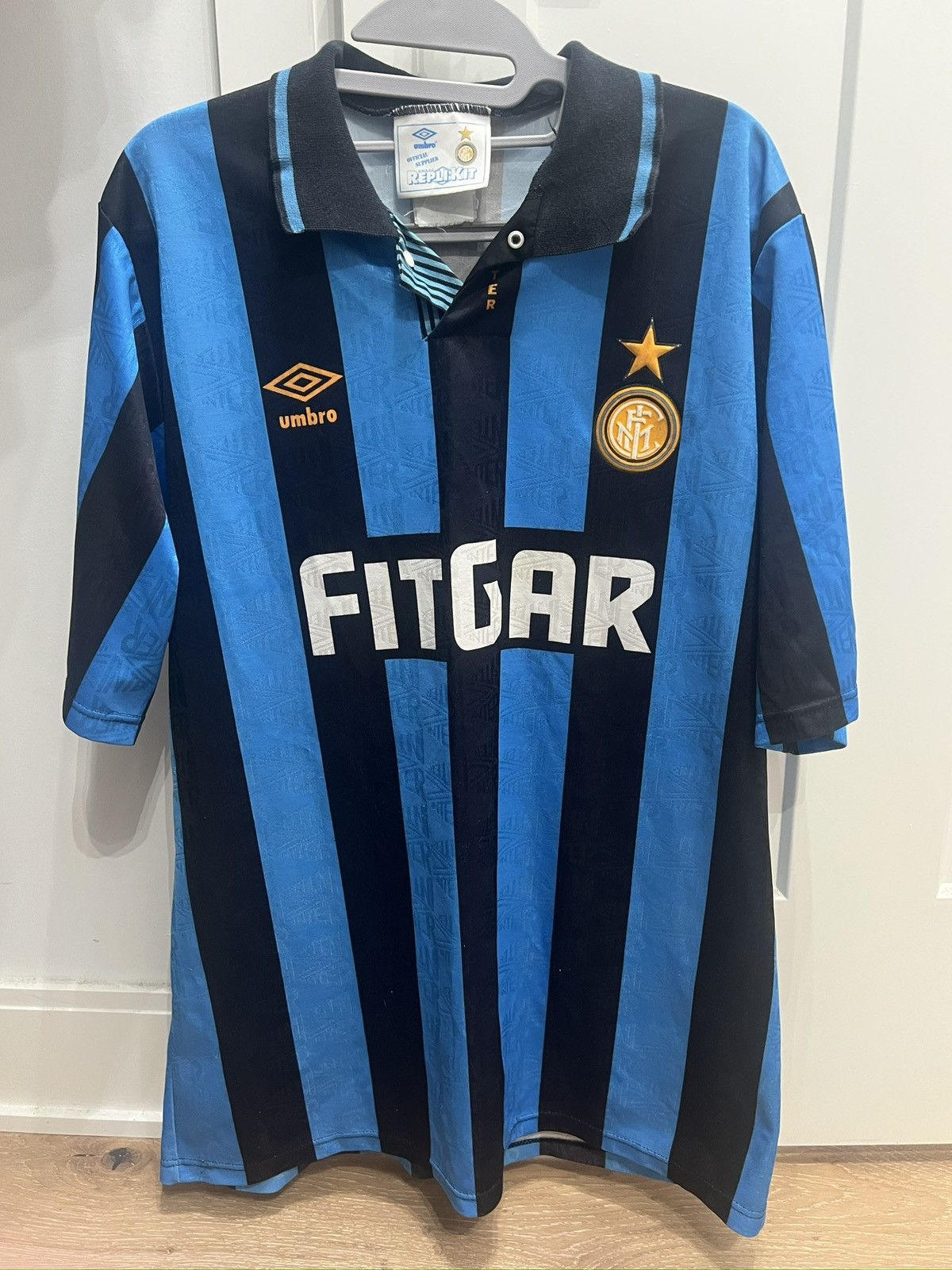 Inter Milan Umbro 90s FITGAR Jersey (L) Made in England