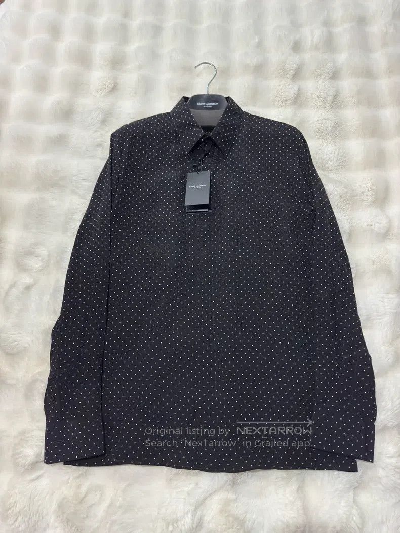 Saint Laurent Paris Saint Laurent Paris size 37 Men's Silk Polka Dot Shirt Size US XS / EU 42 / 0 - 1 Thumbnail