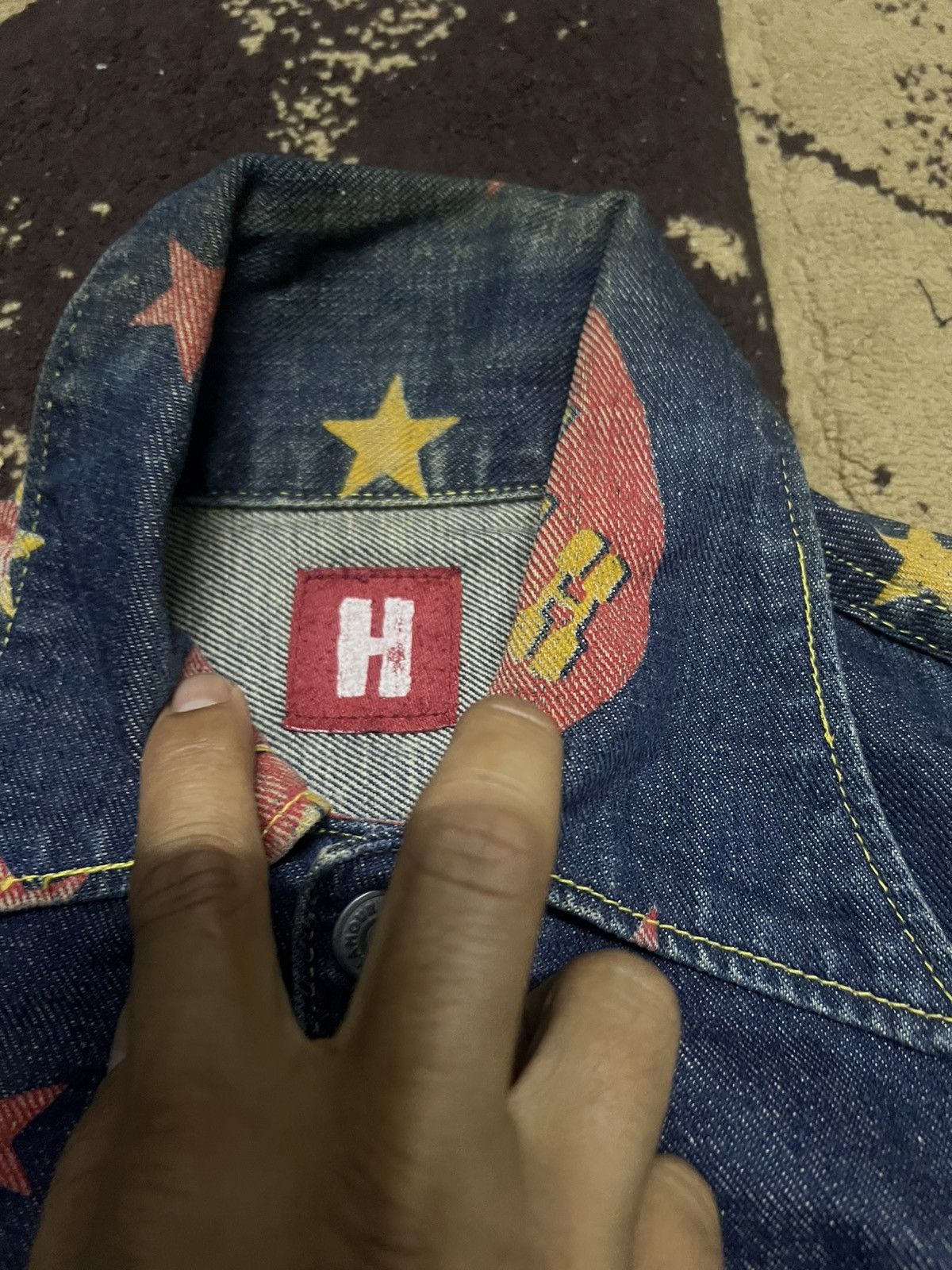 Hysteric Glamour Hysteric Glamour All-Over Print Denim Jacket Size US XXS / EU 40 - 9 Thumbnail