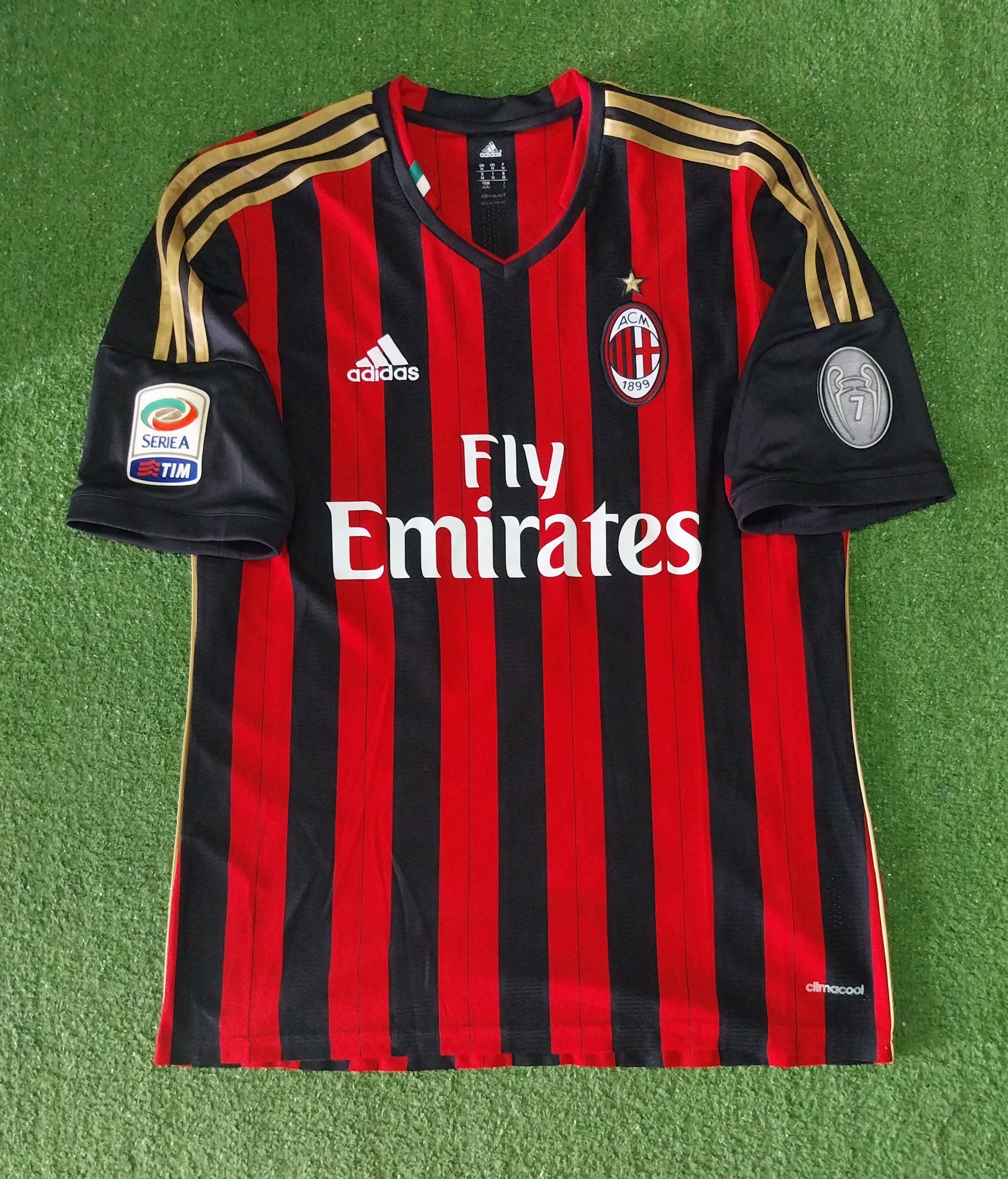 Ac milan home 2013/2014 richardo kaká jersey football