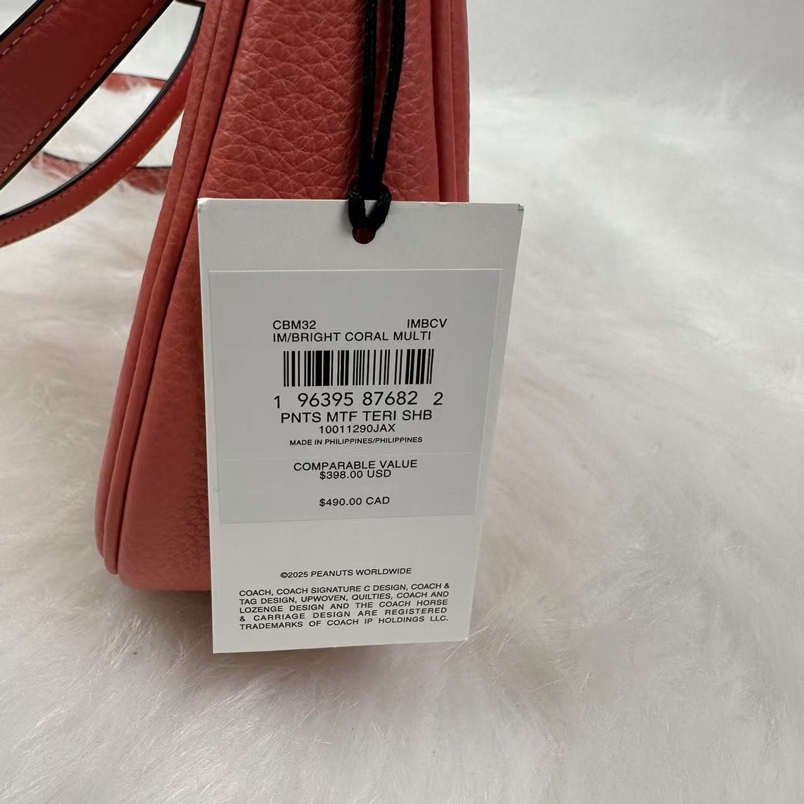 Coach Coach X Peanuts Teri Shoulder Bag Lucy Leather/Bright Coral Size ONE SIZE - 5 Thumbnail