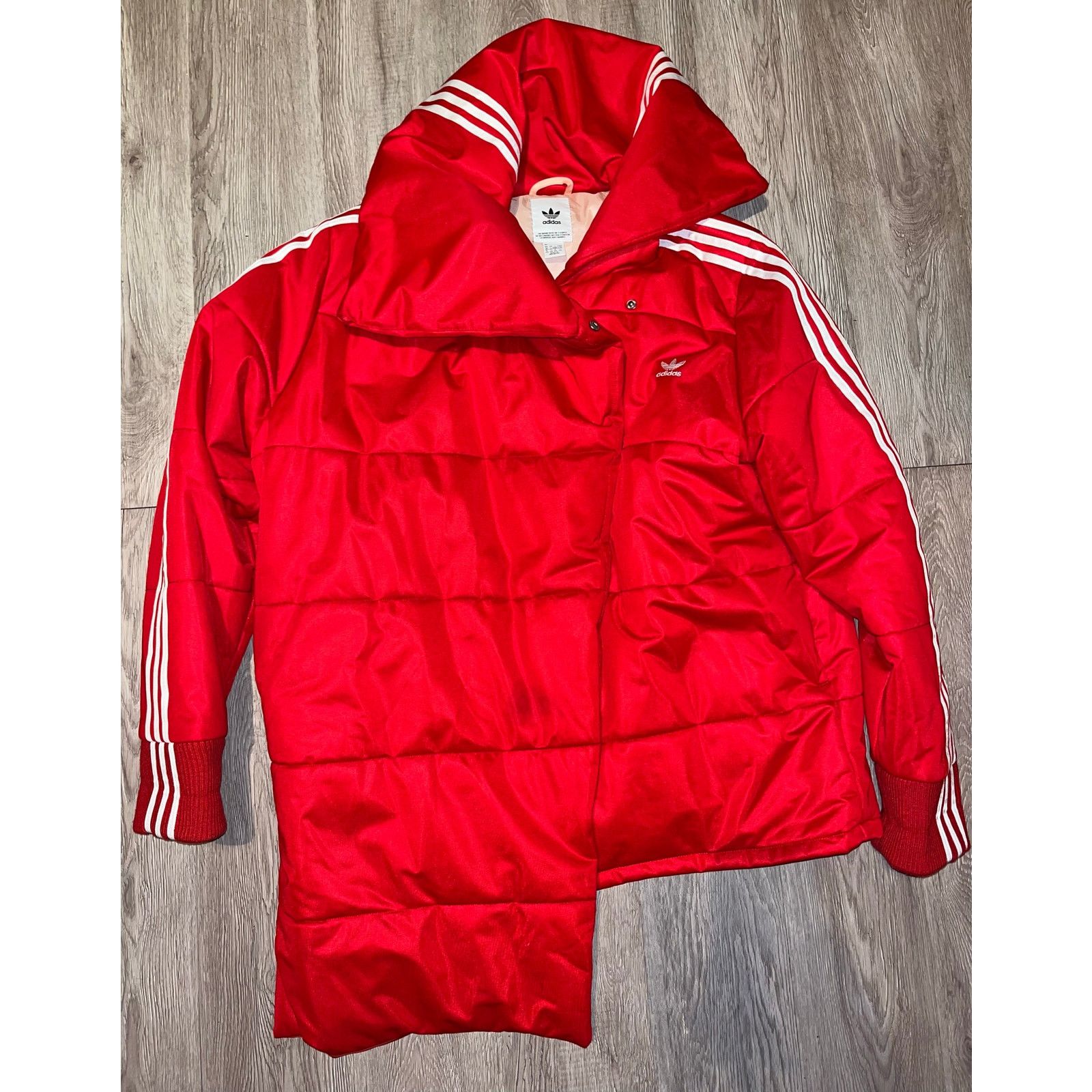 Adidas adidas - TRACKTOP PUFFER Jacket / L / Red Size L / US 10 / IT 46 - 2 Thumbnail