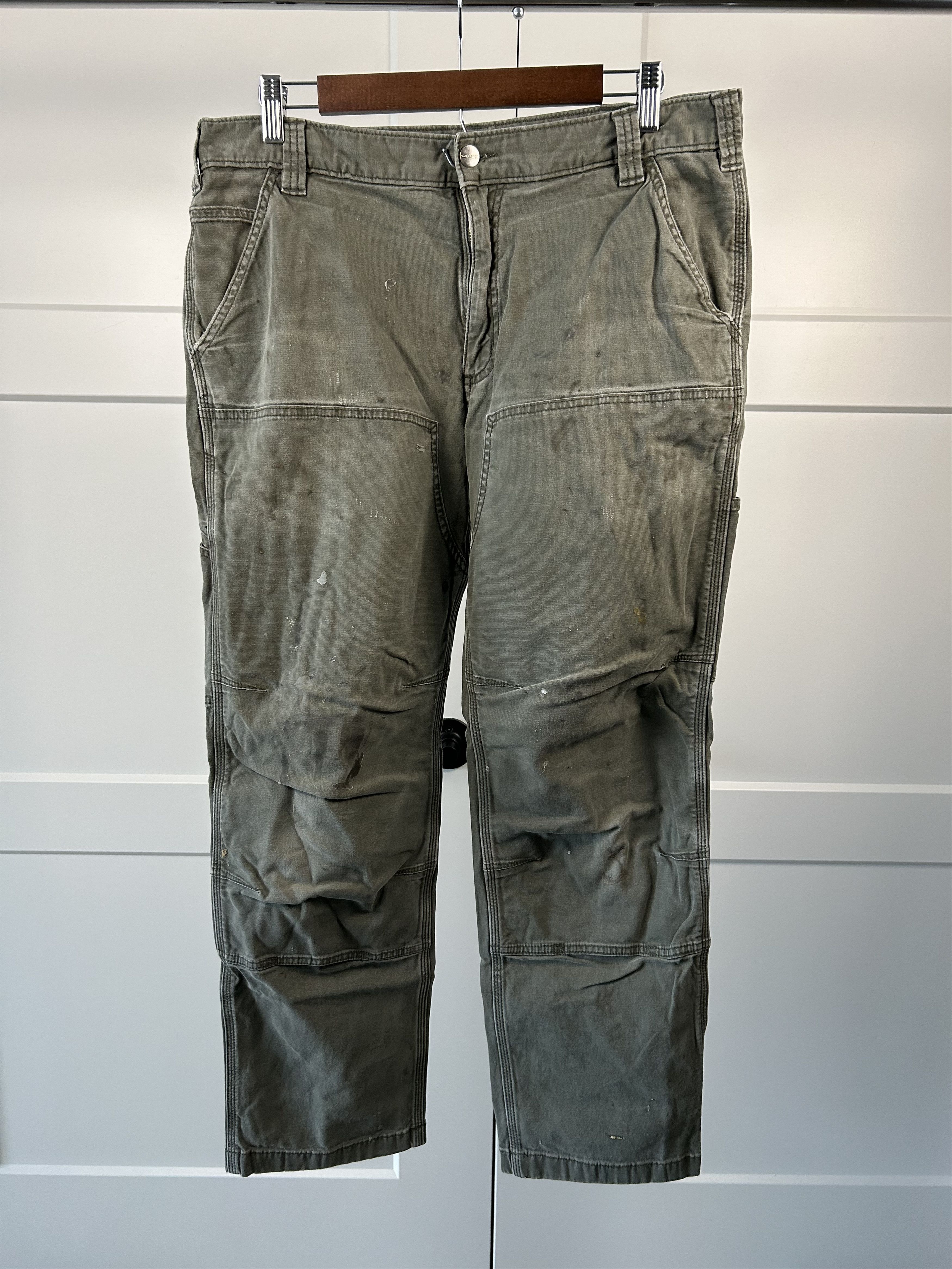 Carhartt b188 DMS 34×32 Carhartt × Streetwear × Vintage Dark Moss Double Knee Green