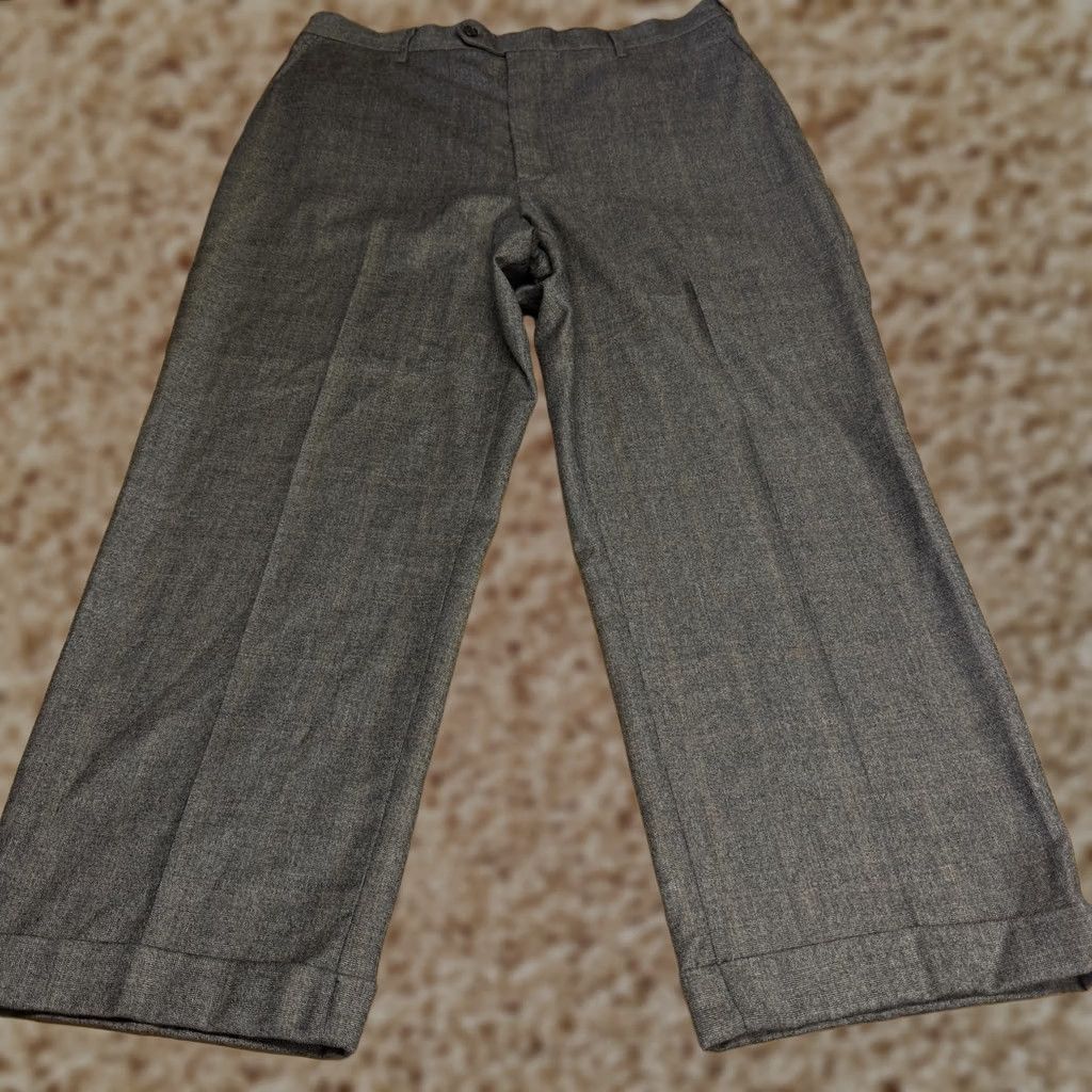 Brooks Brothers Brooks Brothers 1818 Madison Pants Mens 38x28 Brown Wool Classic Fit Dress Cuff Size US 38 / EU 54 - 1 Thumbnail