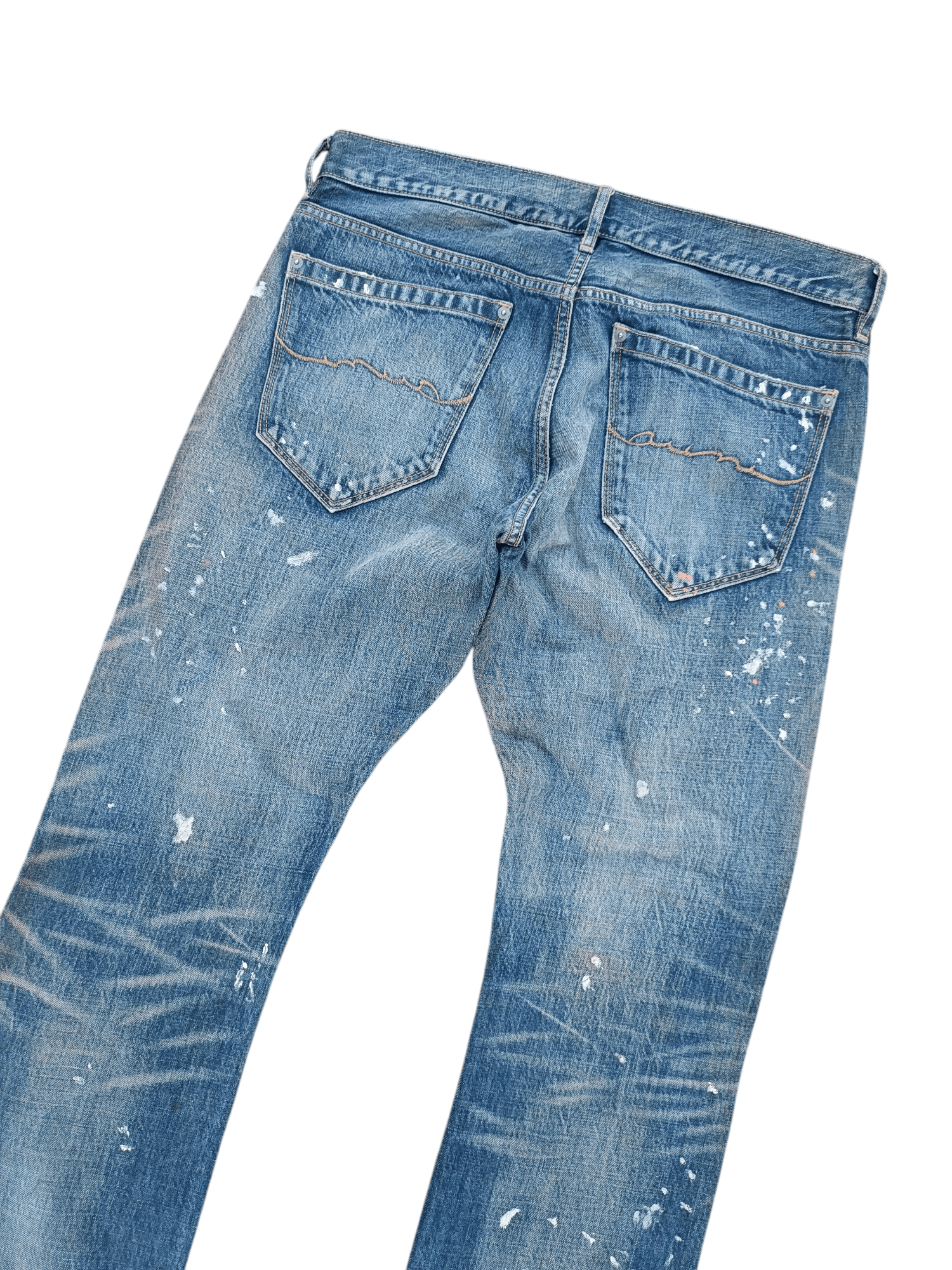 Japanese Brand × Tornado Mart RARE Japanese Brand Paint Splash Whiskers Faded Denim Jeans Size US 34 / EU 50 - 16 Thumbnail