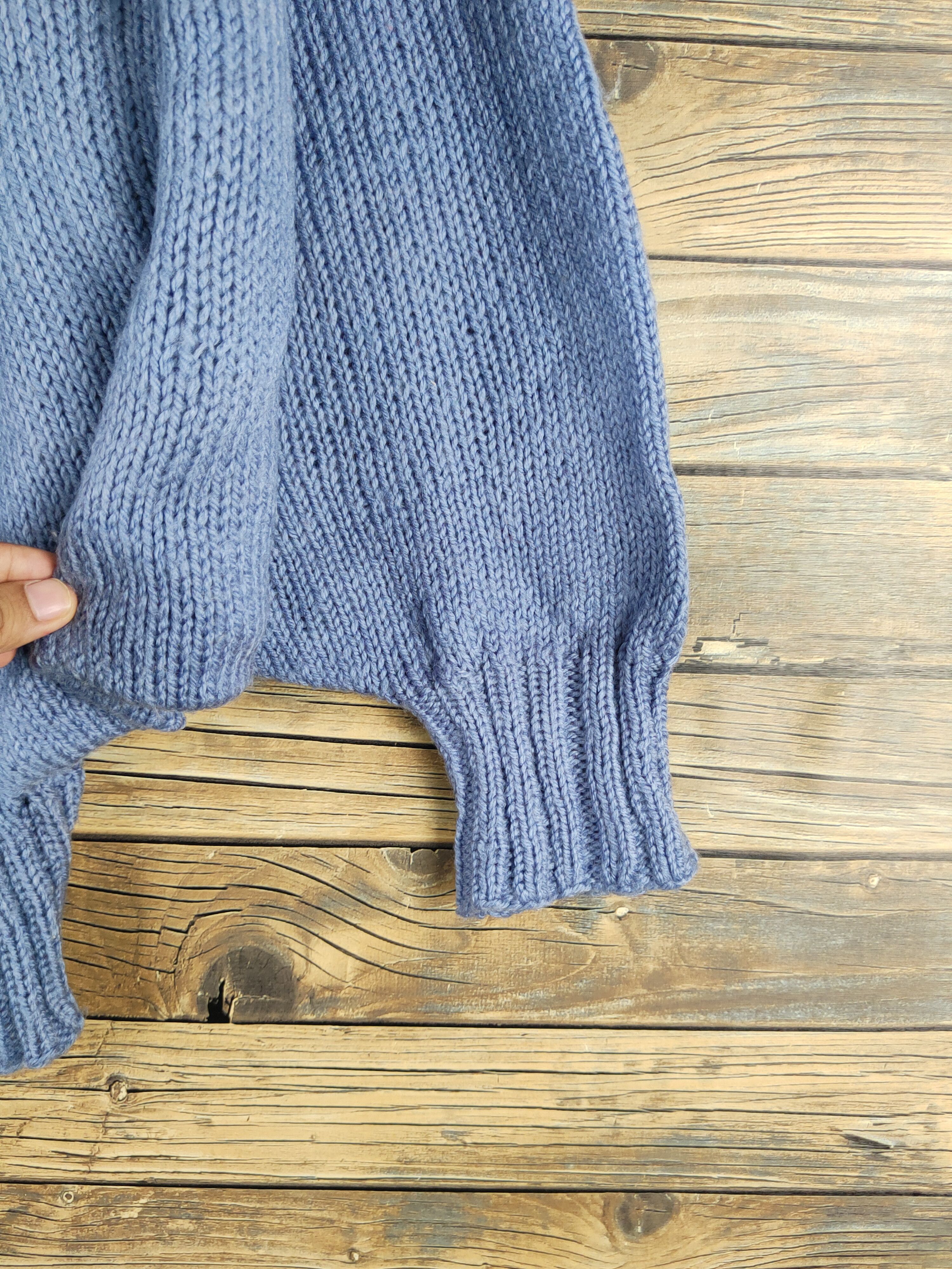 Homespun Knitwear × Japanese Brand × Vintage Japanese Brand Blue Knitwear Sweatshirts #W1474 Size L / US 10 / IT 46 - 6 Thumbnail