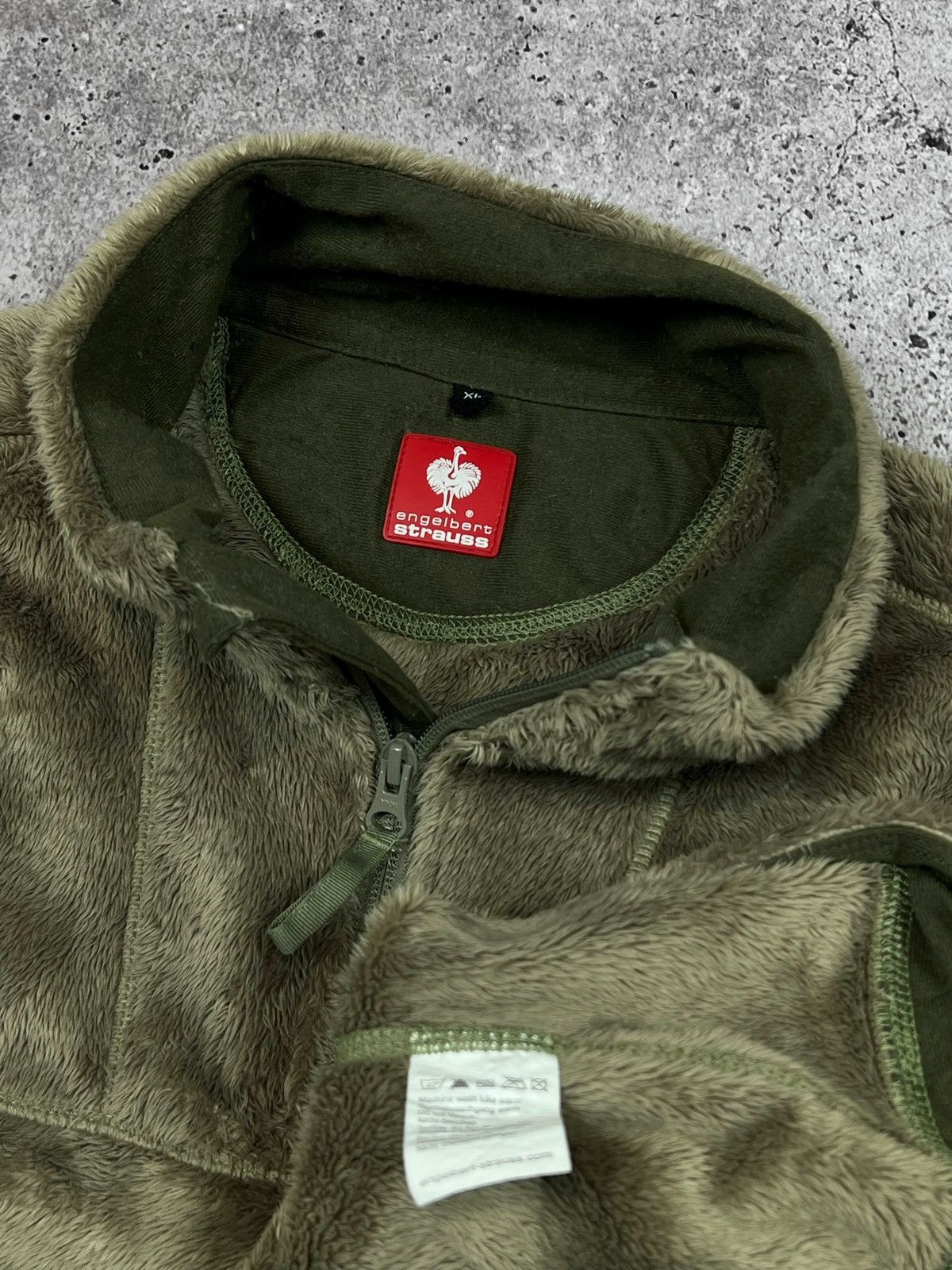 Vintage Engelbert Strauss Jacket Fleece Polar Olive Size US XL / EU 56 / 4 - 5 Thumbnail