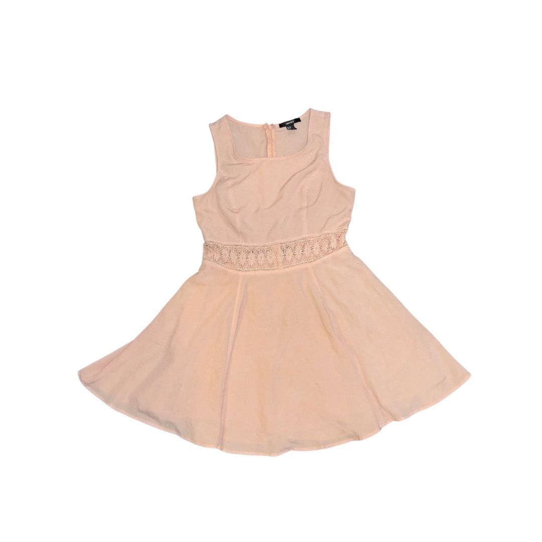 Forever 21 Dusty Pink Sleeveless Dress Floral Embroidered Waist SZ M Size M / US 6-8 / IT 42-44 - 1 Thumbnail
