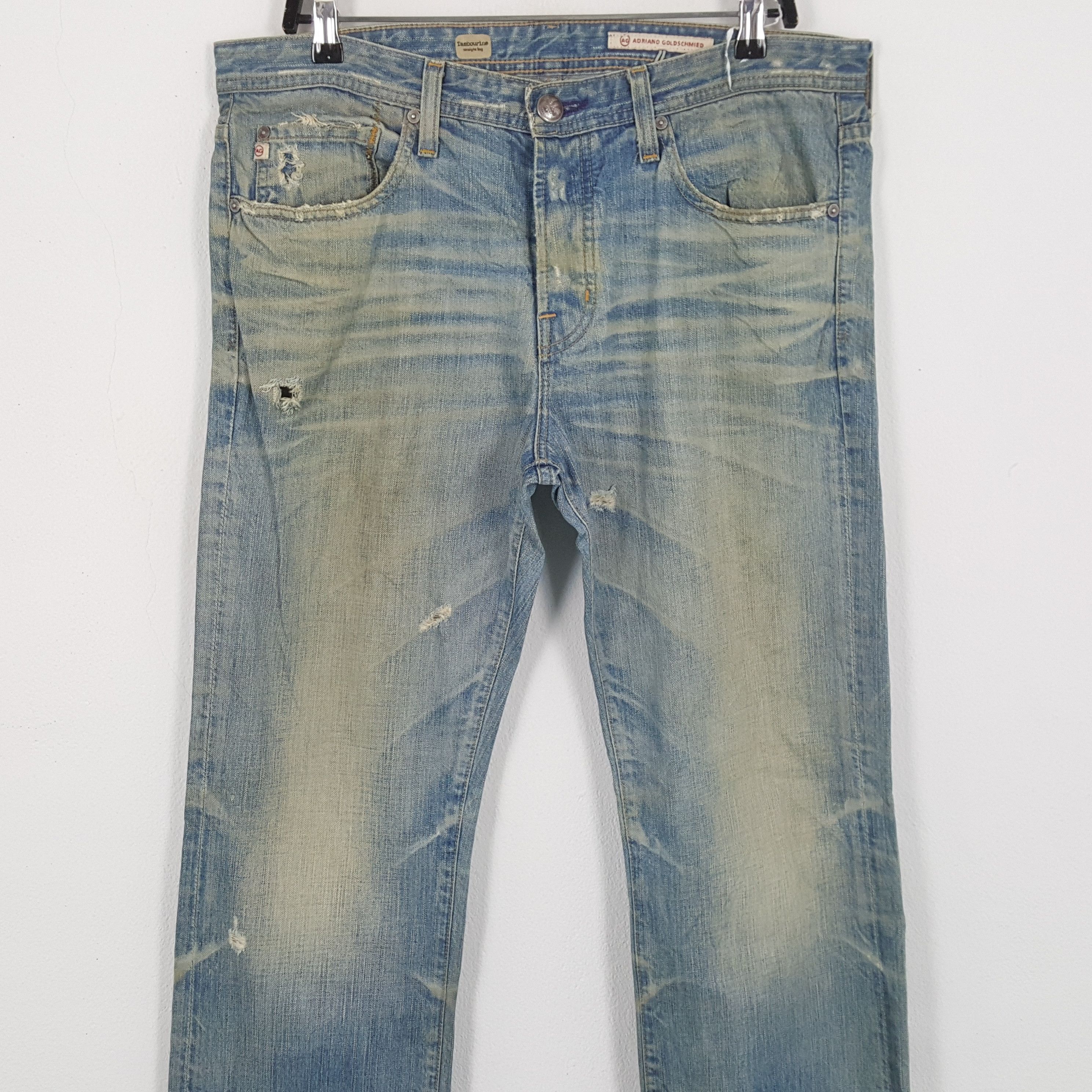 AG Adriano Goldschmied × Vintage ADRIANO GOLDSCHMEID Streetwear Style Distressed Jeans Size US 36 / EU 52 - 5 Thumbnail