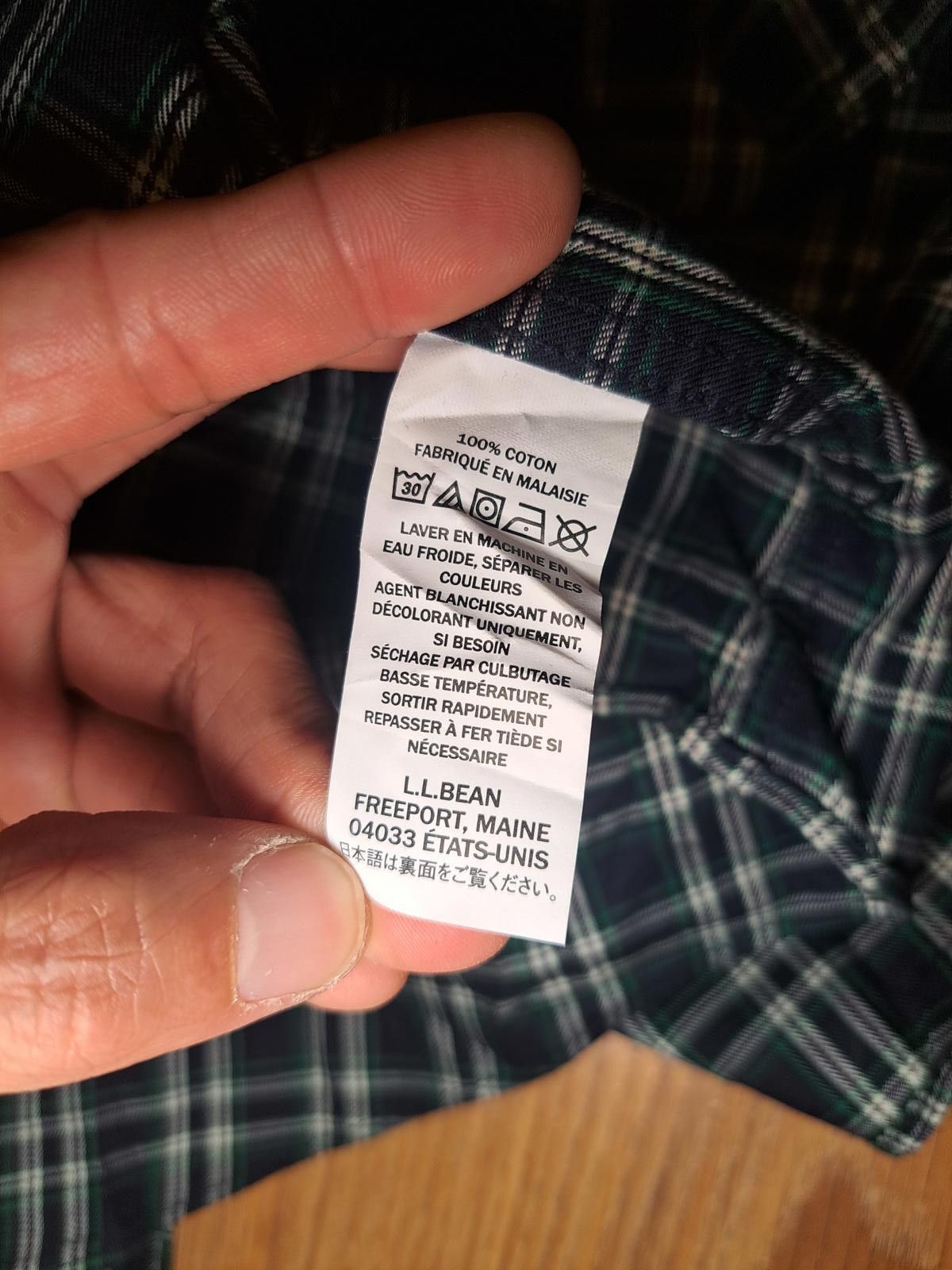 L.L. Bean LL Bean Button Up Dress Shirt Mens XL Blue Plaid 100% Cotton Size US XL / EU 56 / 4 - 3 Thumbnail