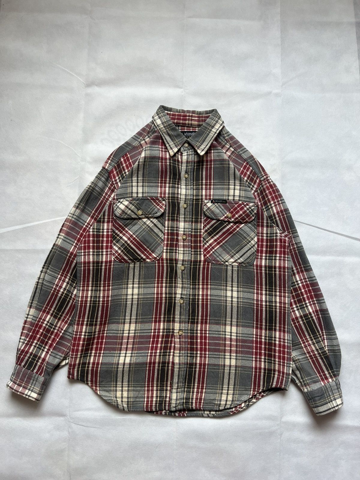 Flannel Vintage Wrangler Trail Plaid Red Checkered Flannel Shirt Size US M / EU 48-50 / 2 - 1 Thumbnail
