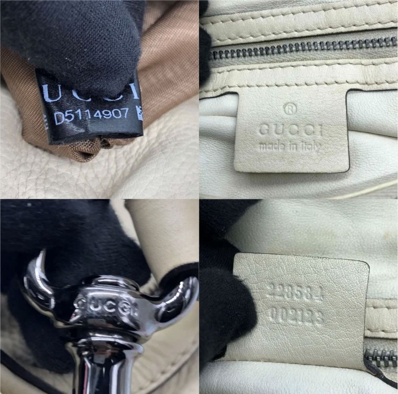Gucci Gucci ivory leather icon hobo bag cream Size ONE SIZE - 7 Thumbnail