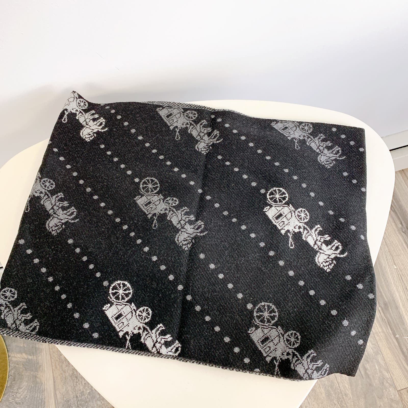 image of Coach C6542 Horse And Carriage Hat And Scarf Set In Black, Women's