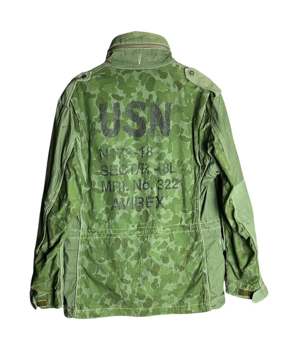 Avirex × Vintage 🇺🇸 Rare Avirex Green Camo USN M65 Field Jacket Size US XL / EU 56 / 4 - 1 Thumbnail