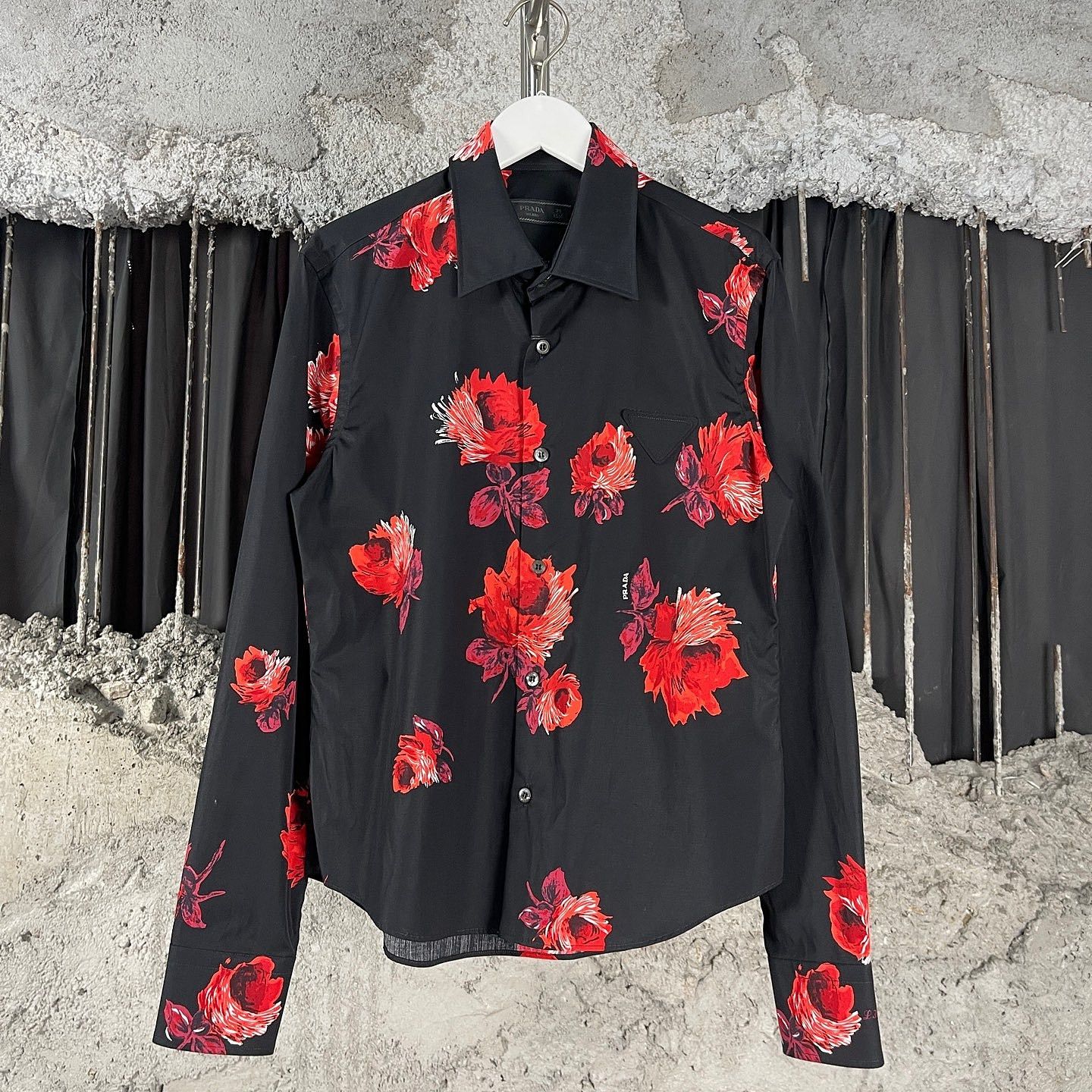 R*様 プラダ Frankenstein Rose Bowling Shirt Prada Prada Frankenstein Rose Button Up Bowling Shirt | Grailed