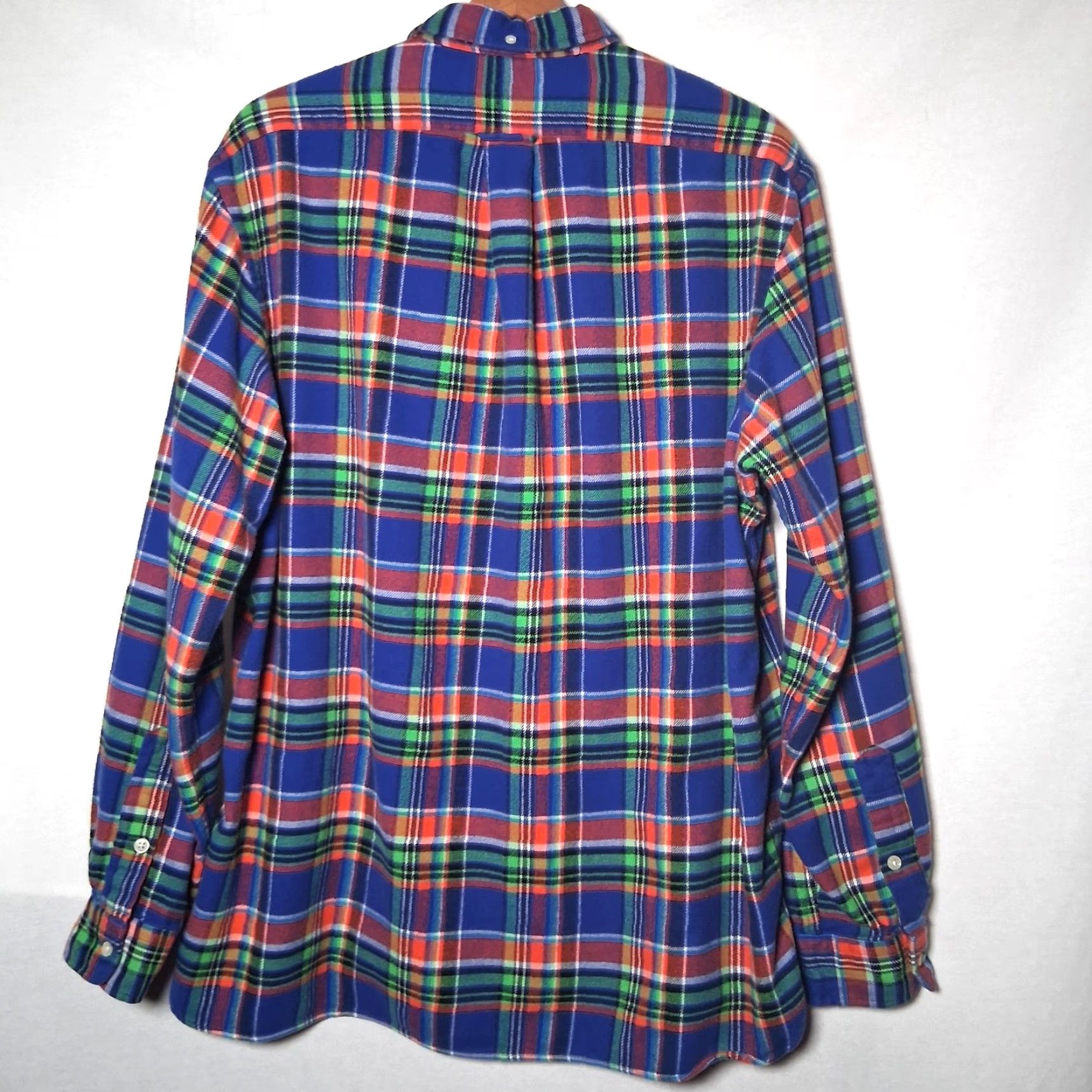 Ralph Lauren Ralph Lauren Flannel Shirt Men XL Blue Orange Green Plaid Tartan Button Down Size US XL / EU 56 / 4 - 3 Thumbnail