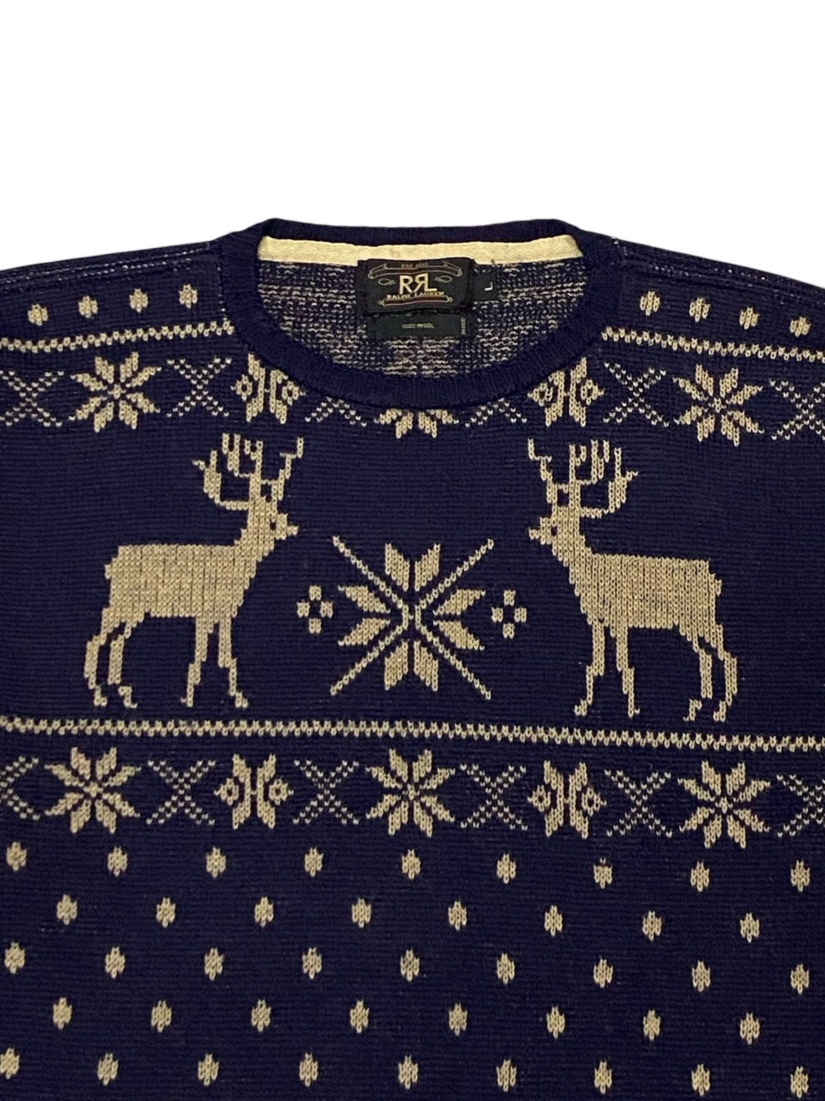 RRL Ralph Lauren Vintage Double RL Ralph Lauren Wool Knitwear Sweaters Size US L / EU 52-54 / 3 - 7 Thumbnail