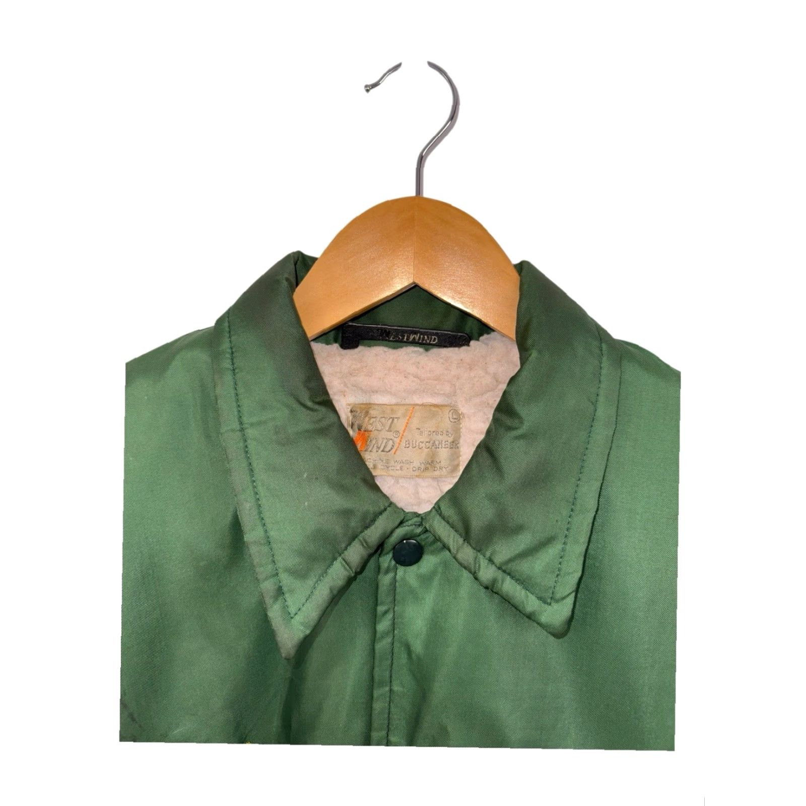 Vintage VINTAGE West Wind Koba Federation Team Green Button Up Jacket L Men Green Nylon Windbreaker 1976 Size US L / EU 52-54 / 3 - 3 Thumbnail