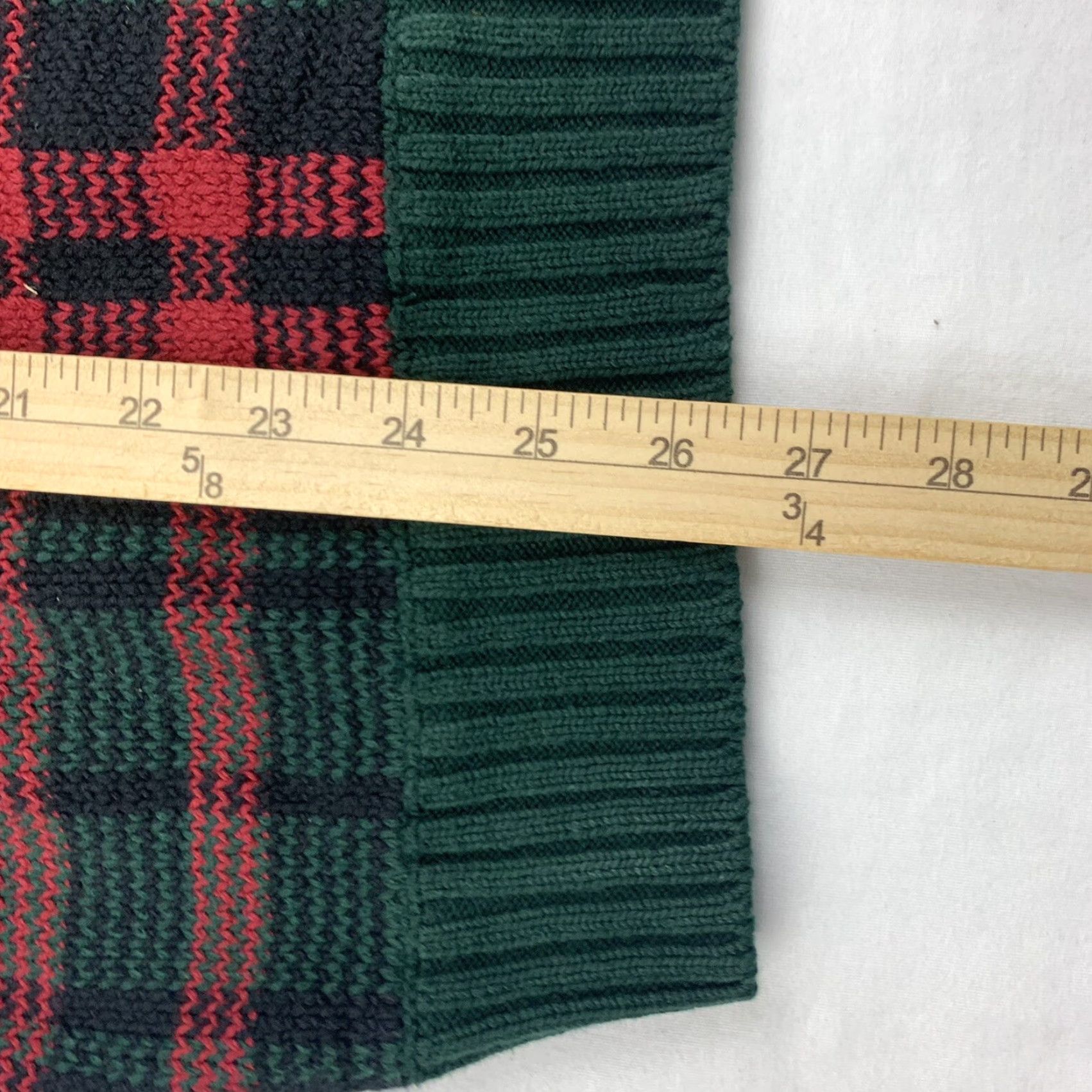 Tommy Hilfiger VINTAGE Tommy Hilfiger Sweater Men XL Green Plaid Knit Crewneck Pullover Logo 90s Size US XL / EU 56 / 4 - 4 Thumbnail