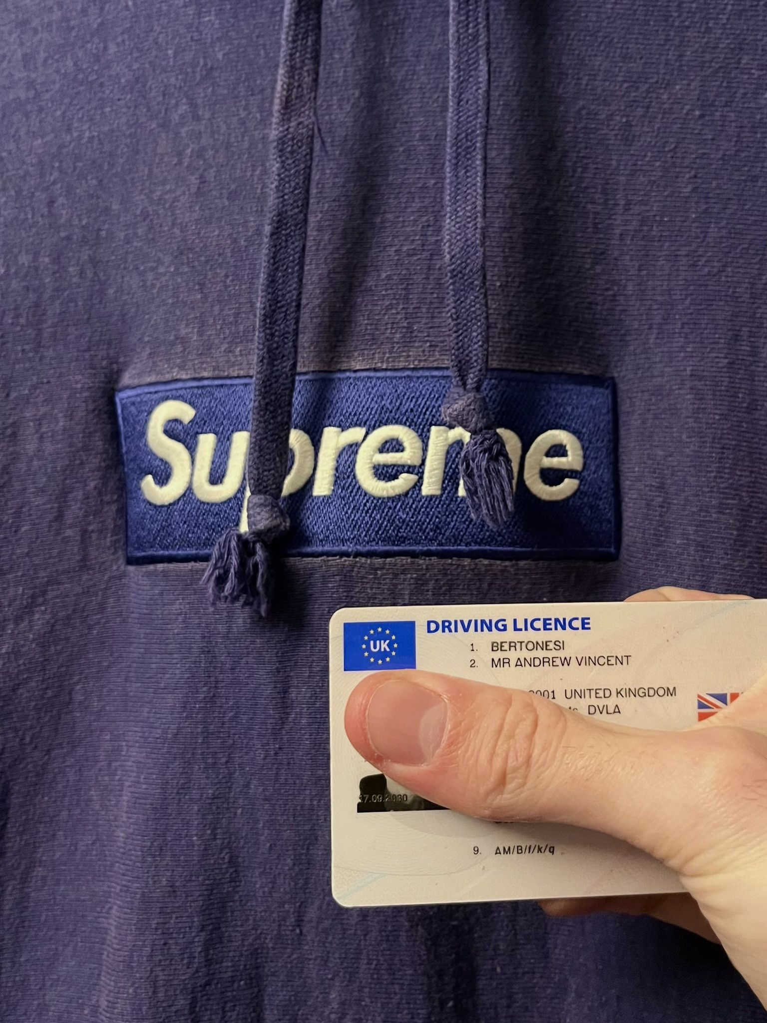Supreme Supreme Box Logo Hoodie Washed Navy / Blue Medium FW21 Size US M / EU 48-50 / 2 - 2 Thumbnail