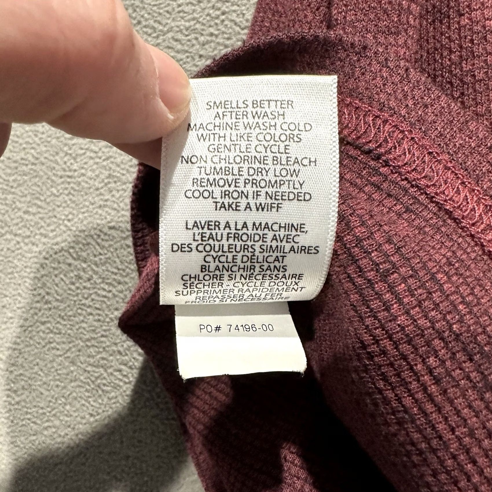 TravisMathew Travis Mathew Shirt Mens XL Red Henley Long Sleeve Waffle Knit Cotton Blend Thermal Button Size US XL / EU 56 / 4 - 6 Thumbnail
