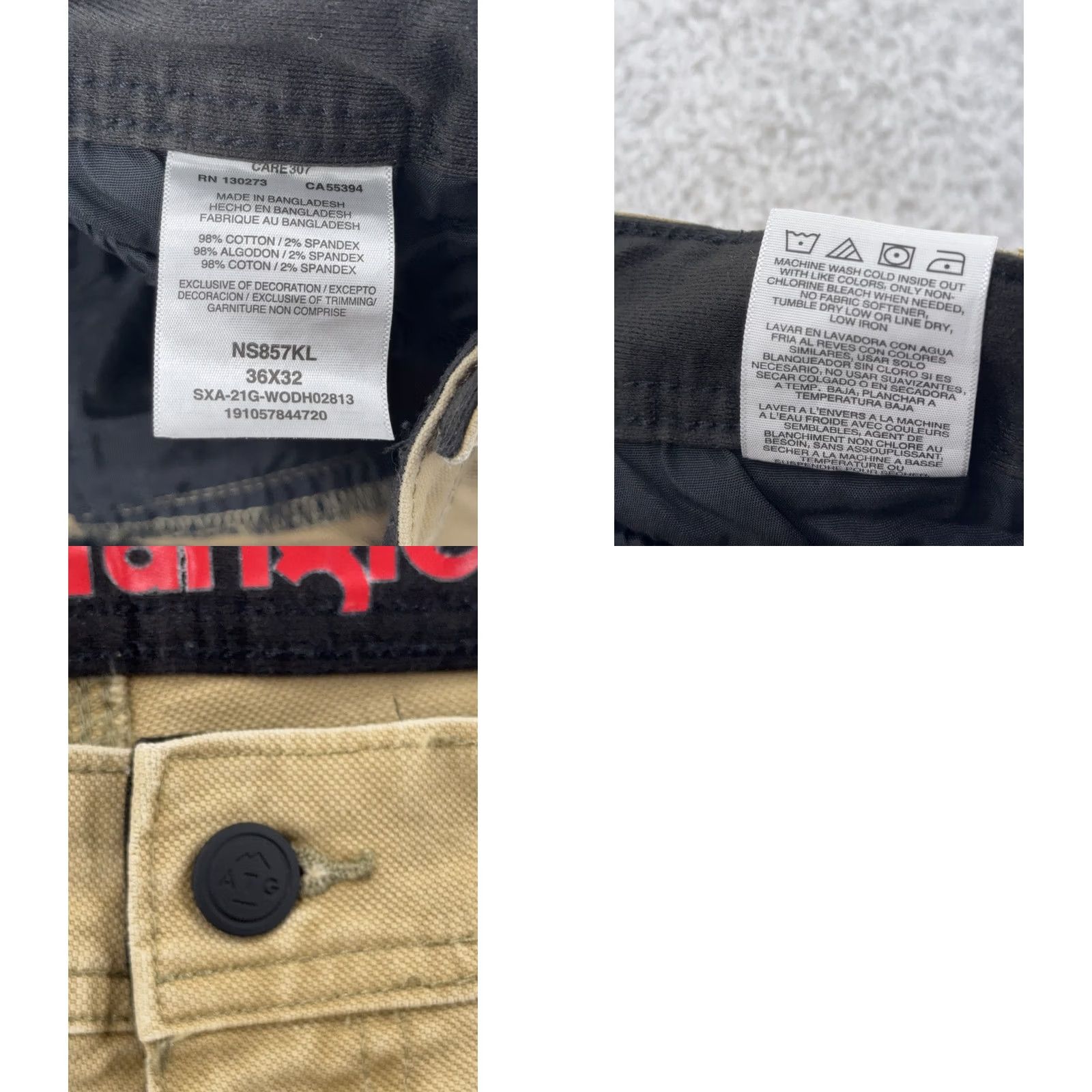 Wrangler Wrangler Pants Mens 36x31 Khakis Cotton Spandex Canvas Straight Leg Workwear Utility Beige Size US 36 / EU 52 - 8 Thumbnail