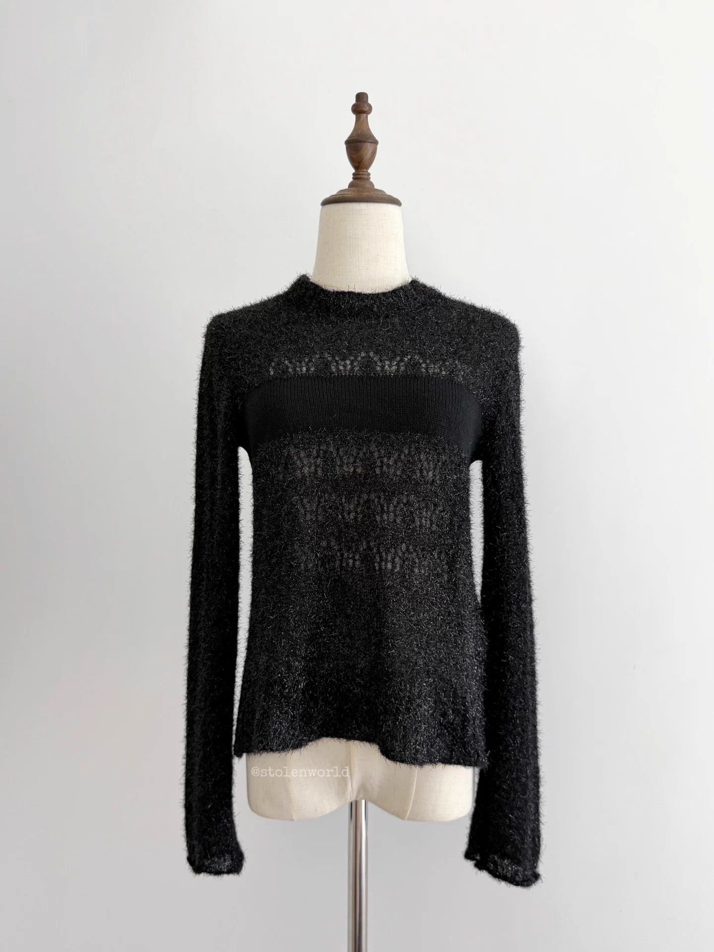 Comme des Garcons Comme des Garçons 1999 AW Shimmer Tricot Knit Top Striped Wool Size XS / US 0-2 / IT 36-38 - 1 Thumbnail